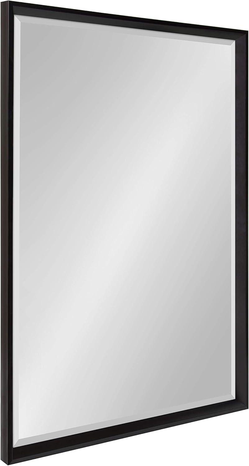 26"x38" Calter Framed Wall Mirror Black - Kate and Laurel: Modern Rectangular, No Assembly Required