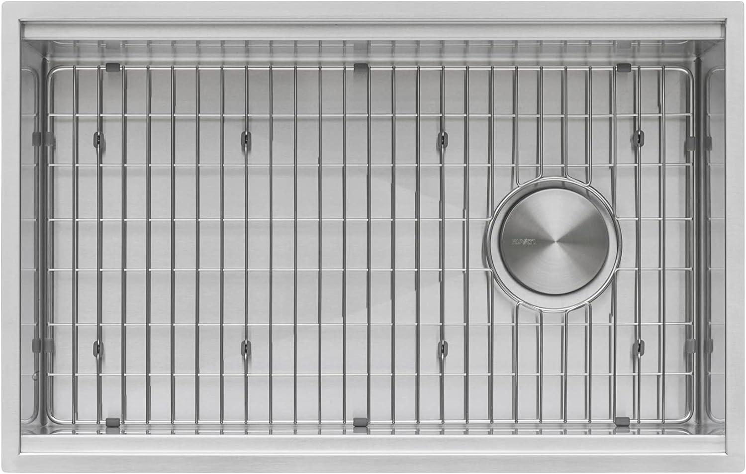Ruvati 27-inch Workstation Slope Bottom Offset Drain Undermount 16 Gauge Kitchen Sink
