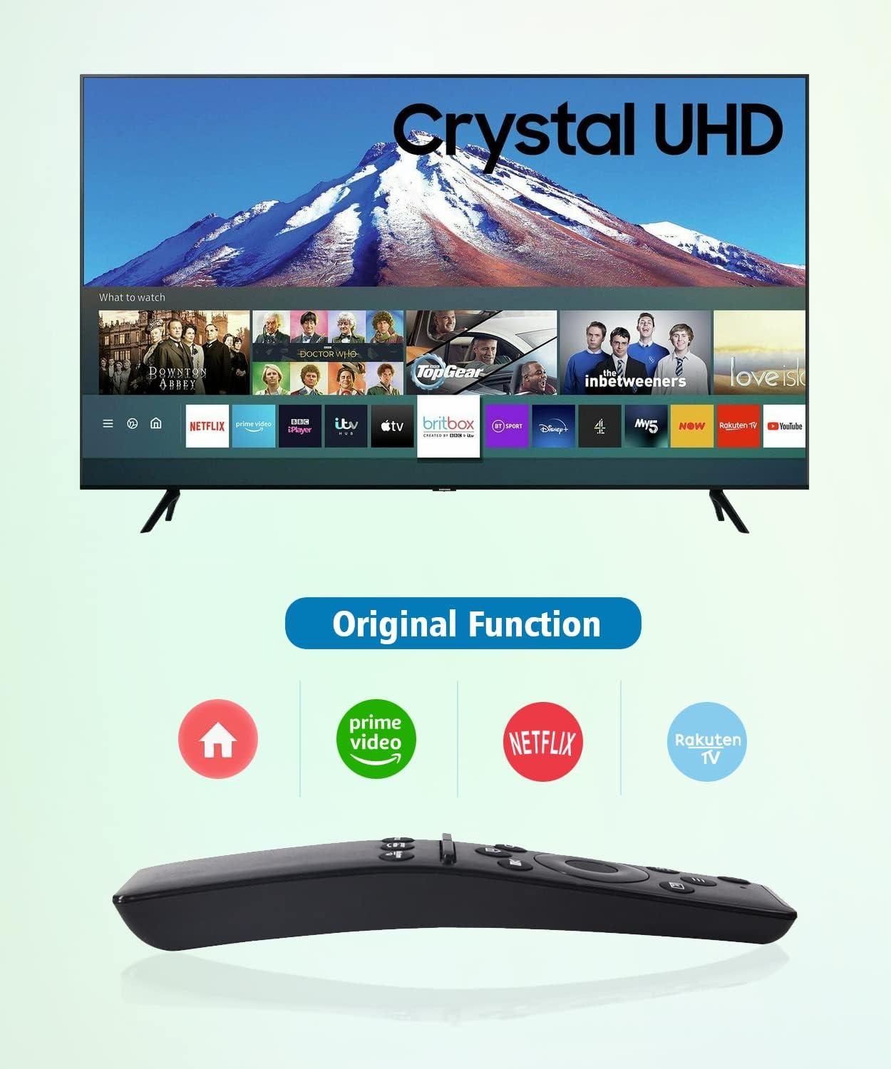 Replacement Remote Control for Samsung Smart-TV LCD LED UHD QLED TVs, with Netflix, Prime Video Buttons