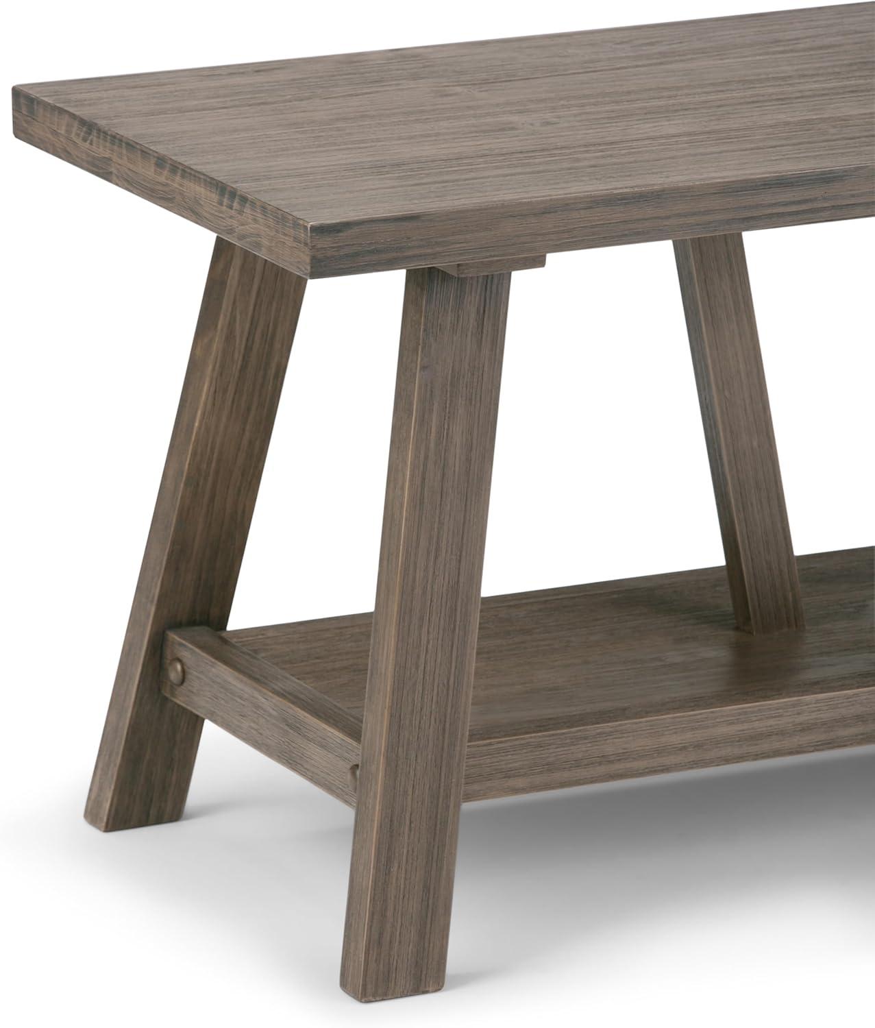 Simpli Home Dylan Solid Wood Storage Bench