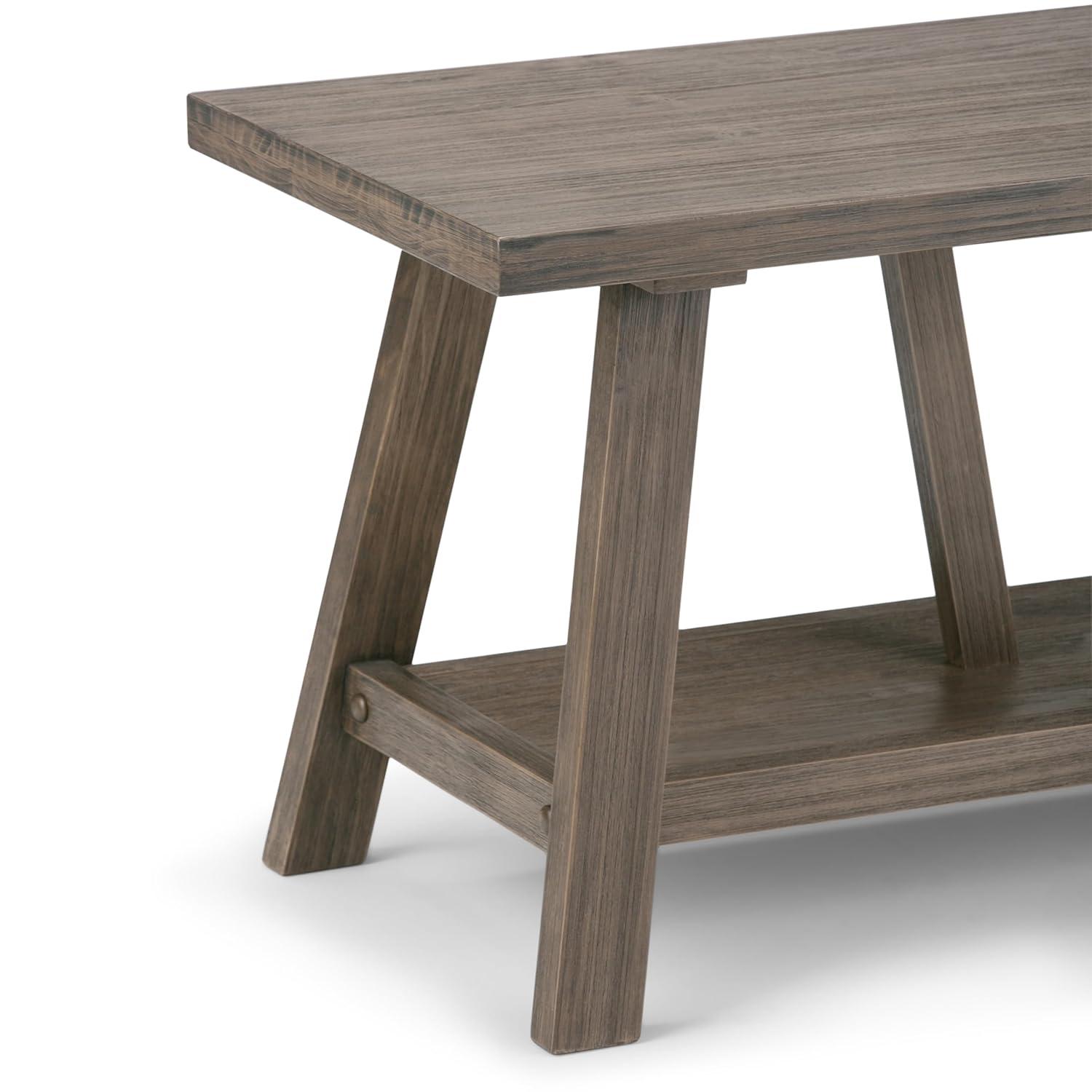 Simpli Home Dylan Solid Wood Storage Bench