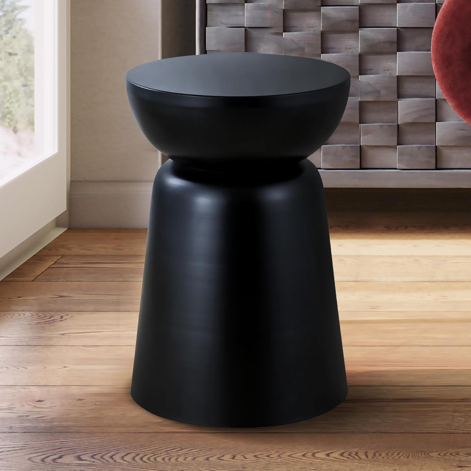 DRAM 21" Black Iron Modern Stool