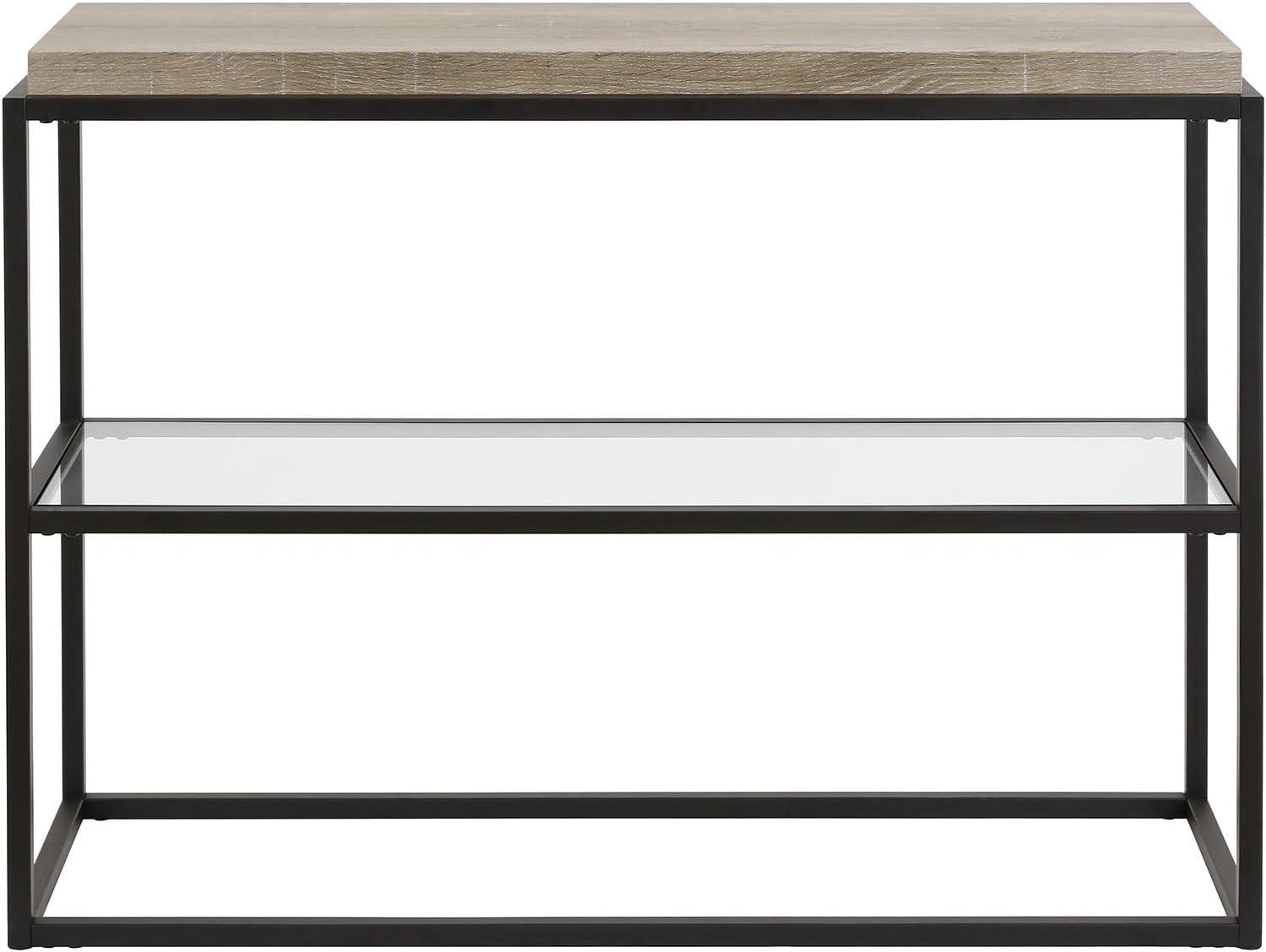 Wooden Console Table in Black - Henn&Hart