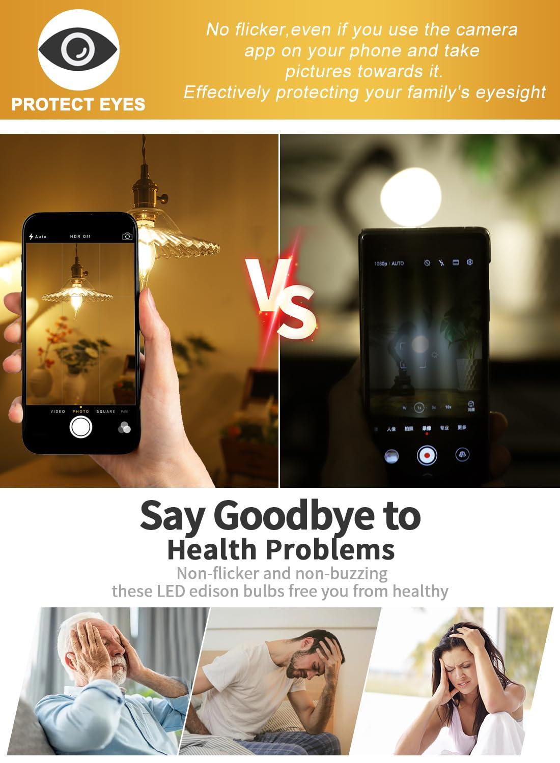 CRLight ETL Listed 2W Dimmable LED Candelabra Bulb 2700K Warm White, 250LM 25W Incandescent Equivalent, E12 Chandelier Candle Bulbs, C35 Clear Flame Shape Bent Tip, 360 Degrees Beam Angle, 10 Pack