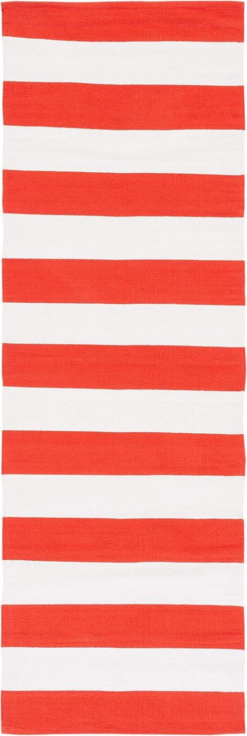 Montauk MTK712 Hand Woven Indoor Runner Rug - Rust/Ivory - 2'3"x9' - Safavieh