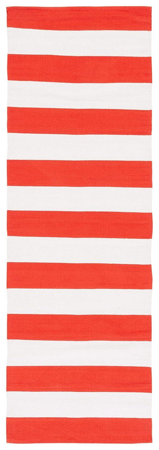 Montauk MTK712 Hand Woven Indoor Runner Rug - Rust/Ivory - 2'3"x9' - Safavieh