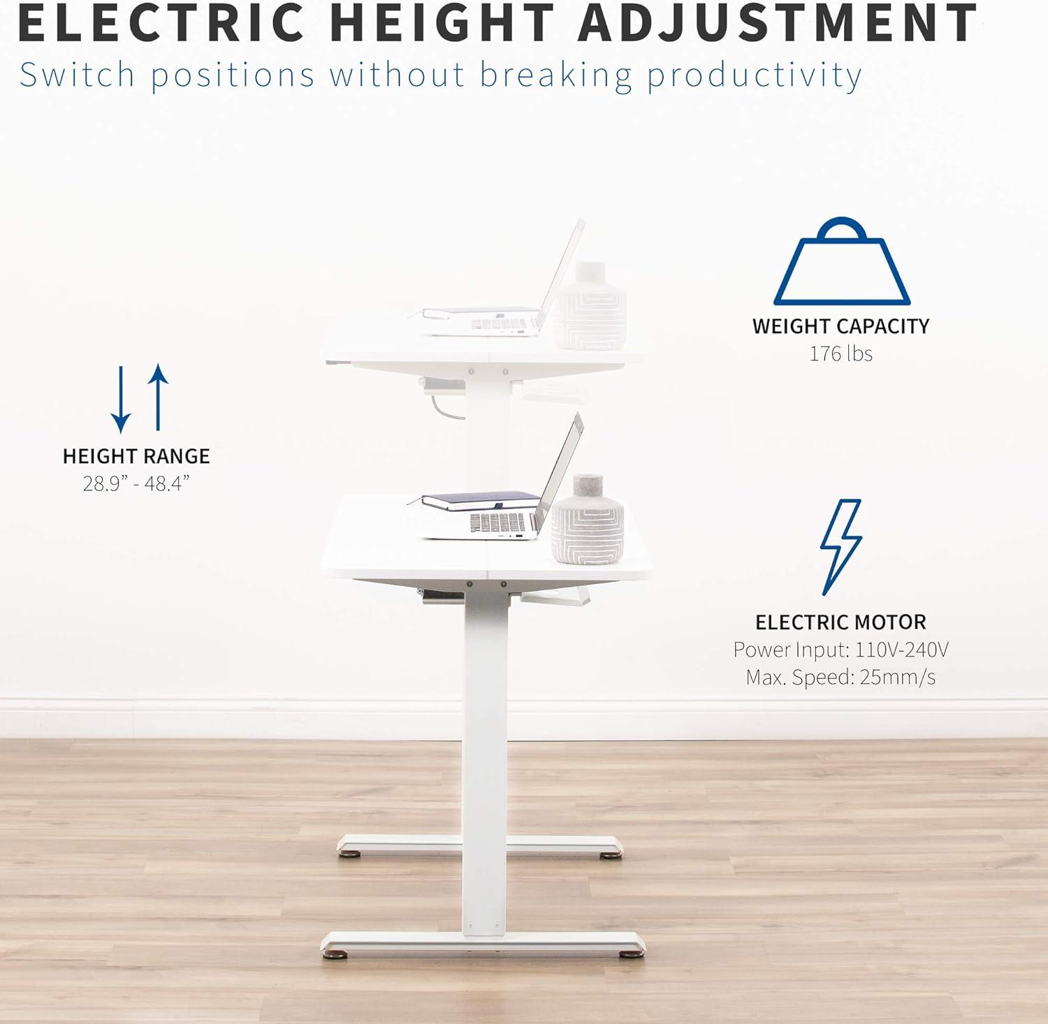 VIVO Electric 44"x 24" Sit Stand Desk, Height Adjustable Workstation (E144B series)