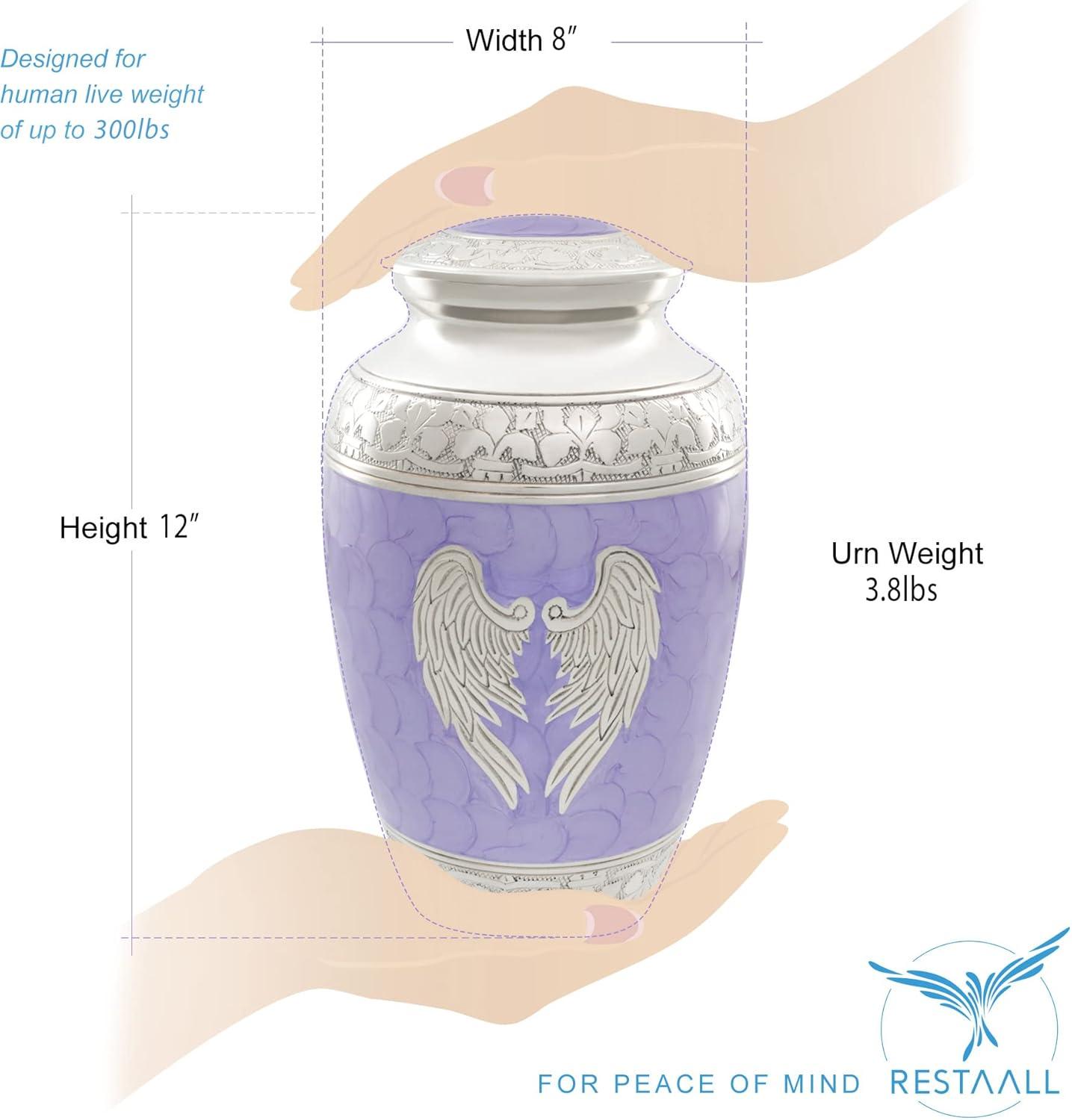 Extra Large Urns for Adult Male Up to 300 Pounds. Purple Cremation urns for Human Ashes Adult Female. Decorative urn for Human Ashes by Restaall