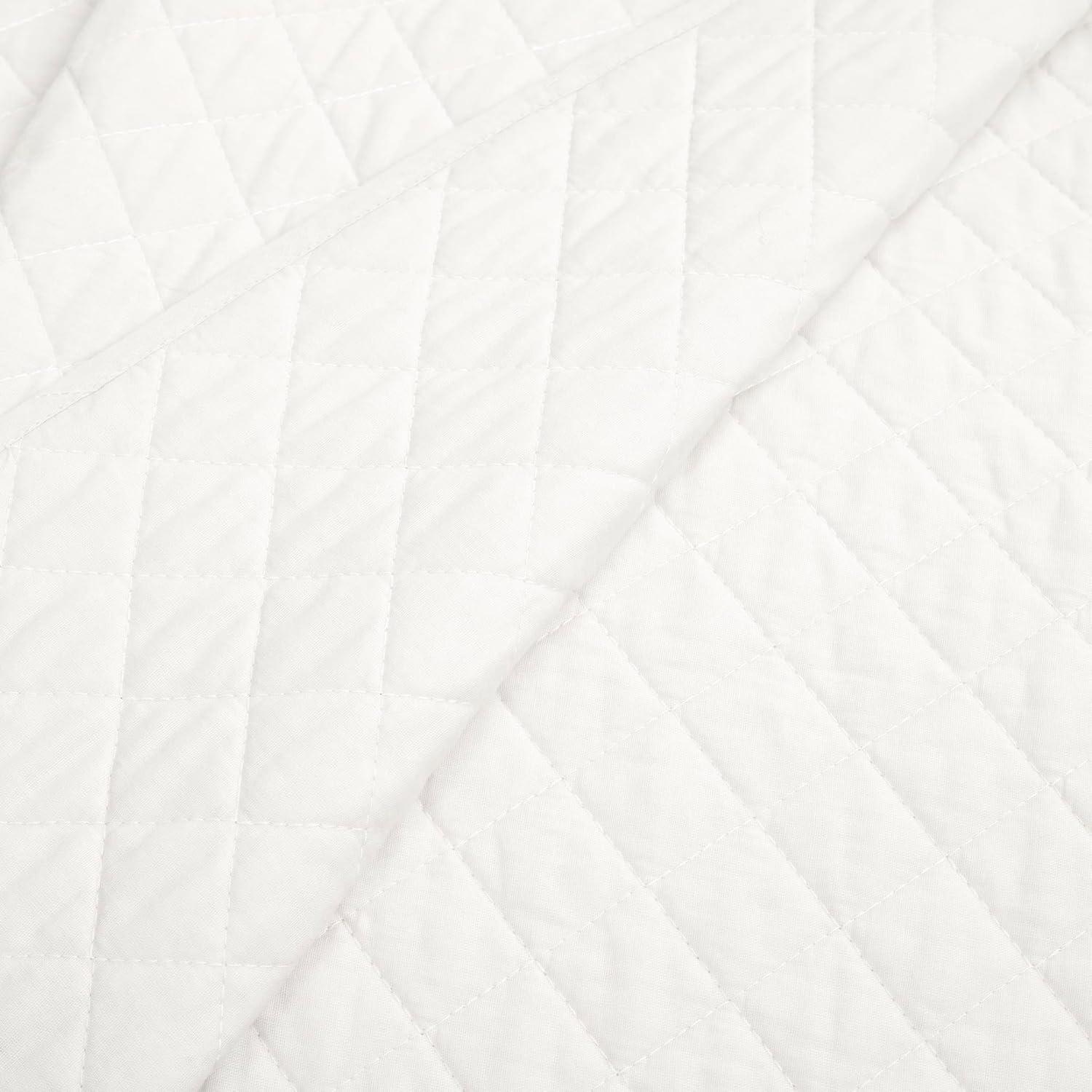 Lush Decor Ava Diamond Oversized Cotton Quilt White 3Pc Set Cal King