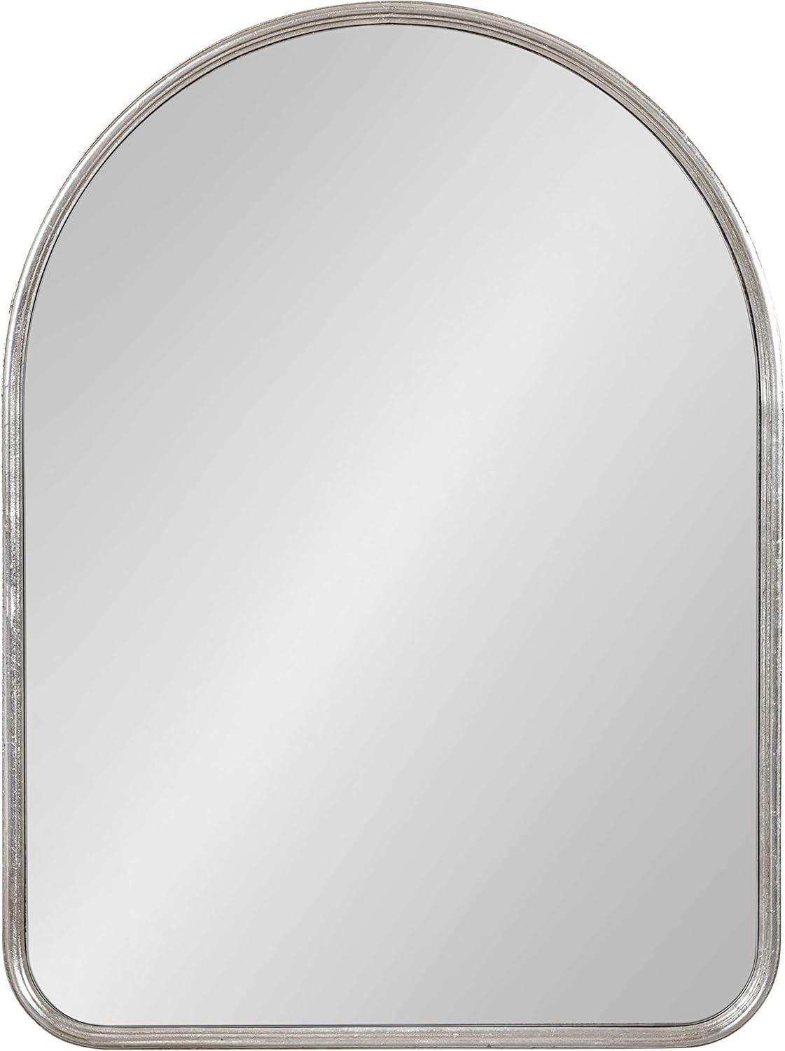Kate and Laurel Caskill Midcentury Arched Wall Mirror, 18 x 24, Silver, Decorative Modern Mirror for Wall Display