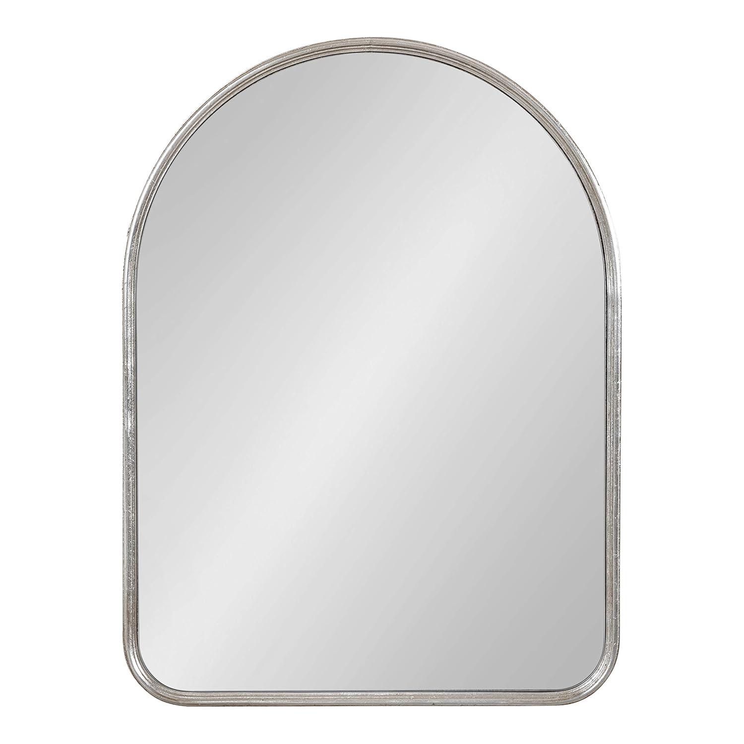 Kate and Laurel Caskill Midcentury Arched Wall Mirror, 18 x 24, Silver, Decorative Modern Mirror for Wall Display