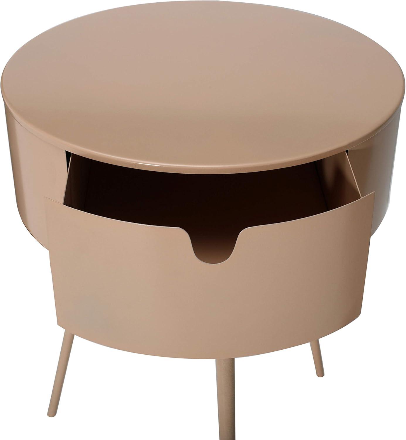 Meridian Furniture Bali Pink Metal Nightstand