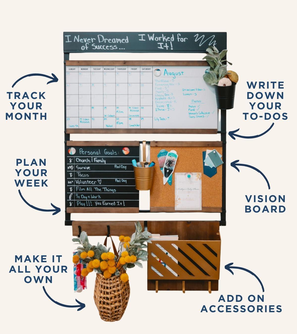 The Brooke Wall Organizer by 1THRIVE | Home Organization | Home Schooling | Command Center