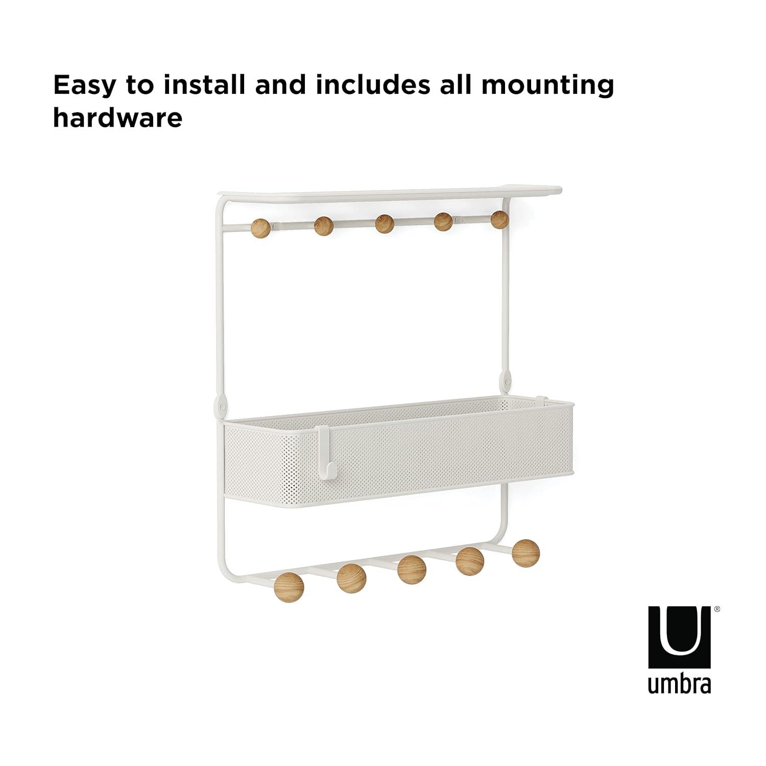 Estique Multi-Hook Wall Shelf