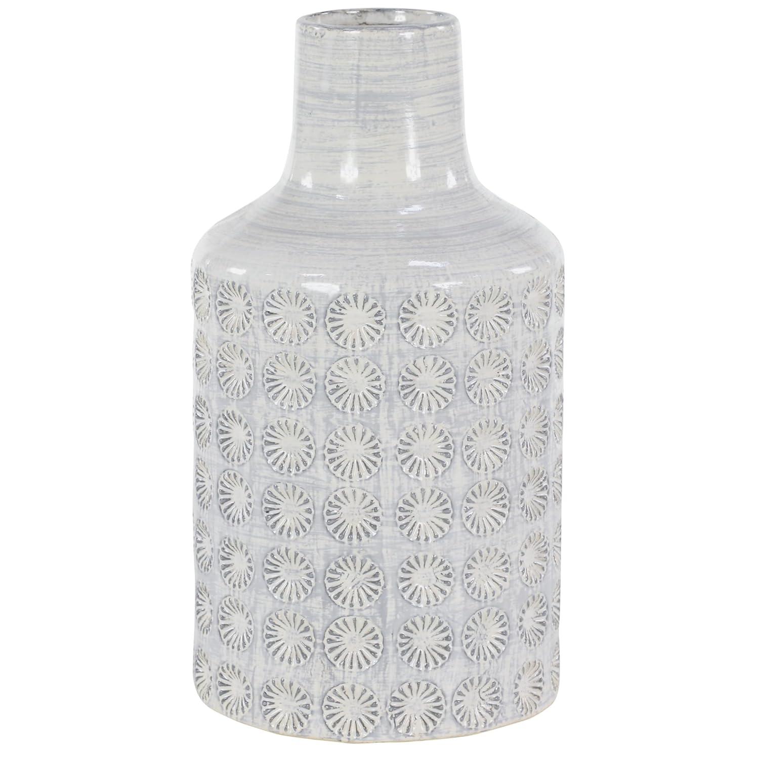 CosmoLiving by Cosmopolitan Porcelain Ceramic Floral Decorative Vase