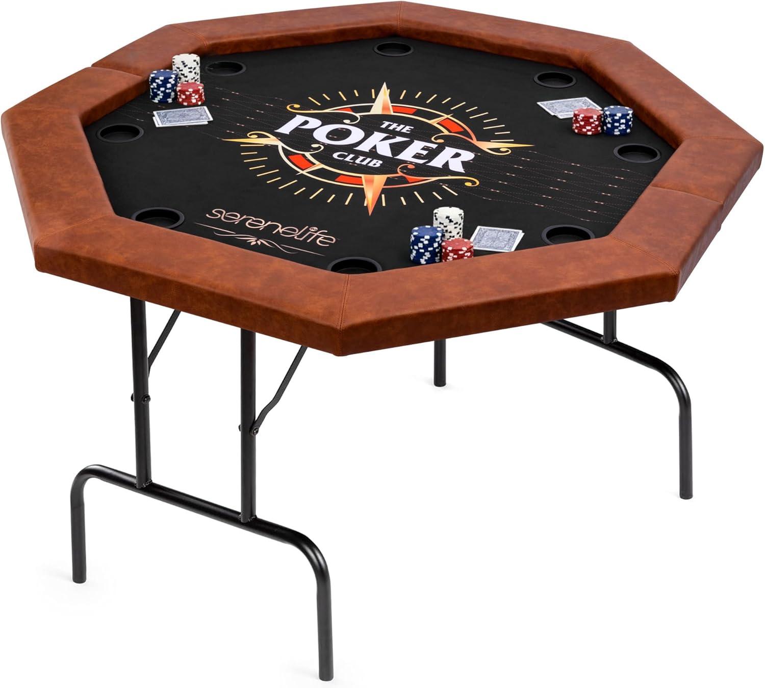SereneLife Serenelife 49.21'' 8 - Player Poker Table