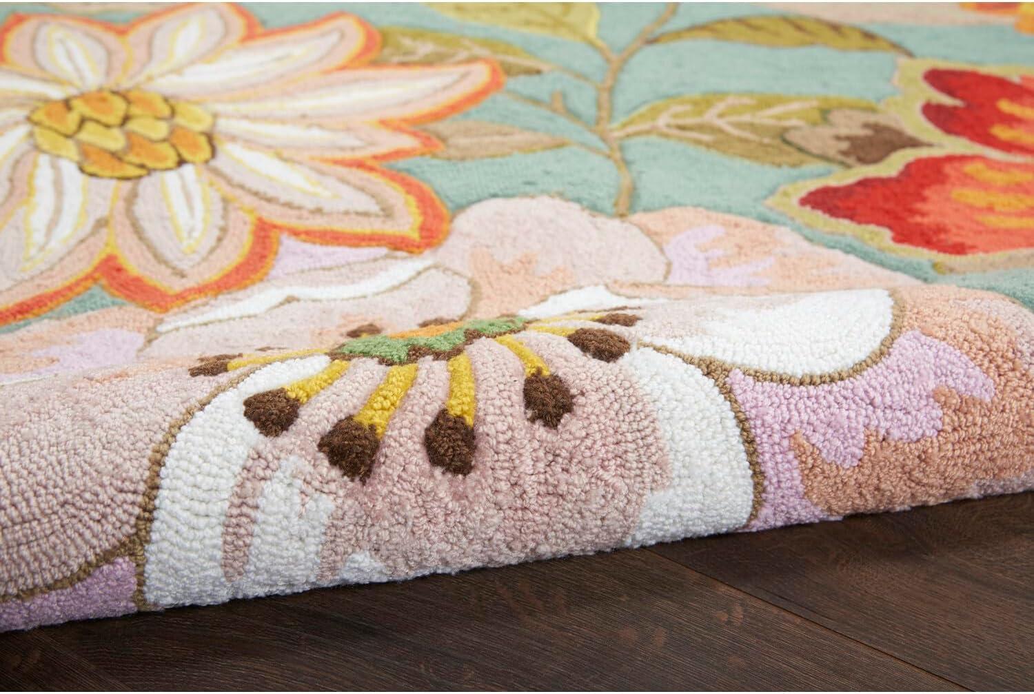 Nourison Fantasy FA18 Aqua Area Rug 5' x 7'6"