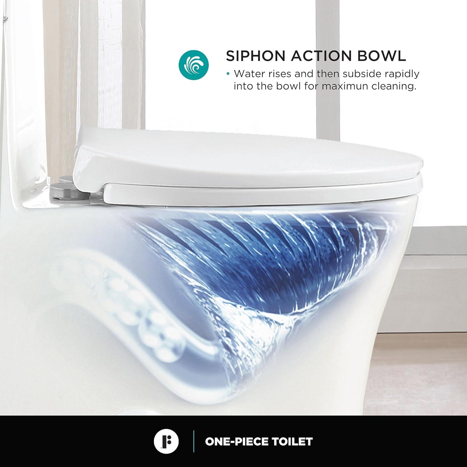 1.28 GPF Round One-Piece Toilet (Seat Included)