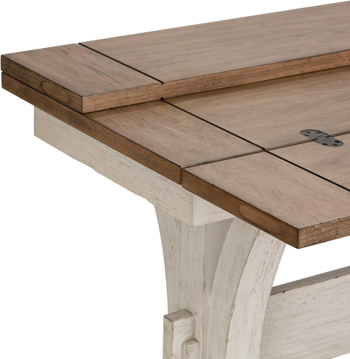 Farmhouse Reimagined White Flip Lid Sofa Table