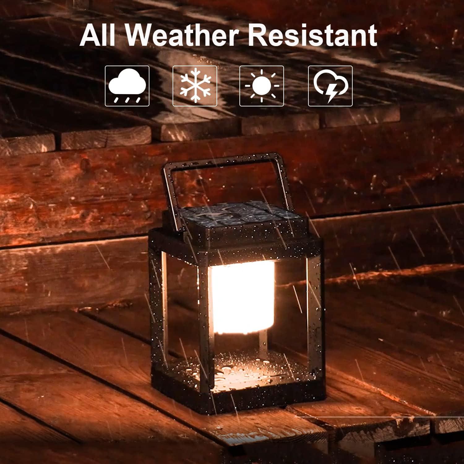 Factory Direct Wholesales NN Outdoor Table Lamp, LED Solar Outdoor Lantern, Portable Rechargeable Solar Lamp Waterproof, Touch Control Outdoor Lamps Cordless Lights Decorative For Patio Family Camp/ Reading/ Camping