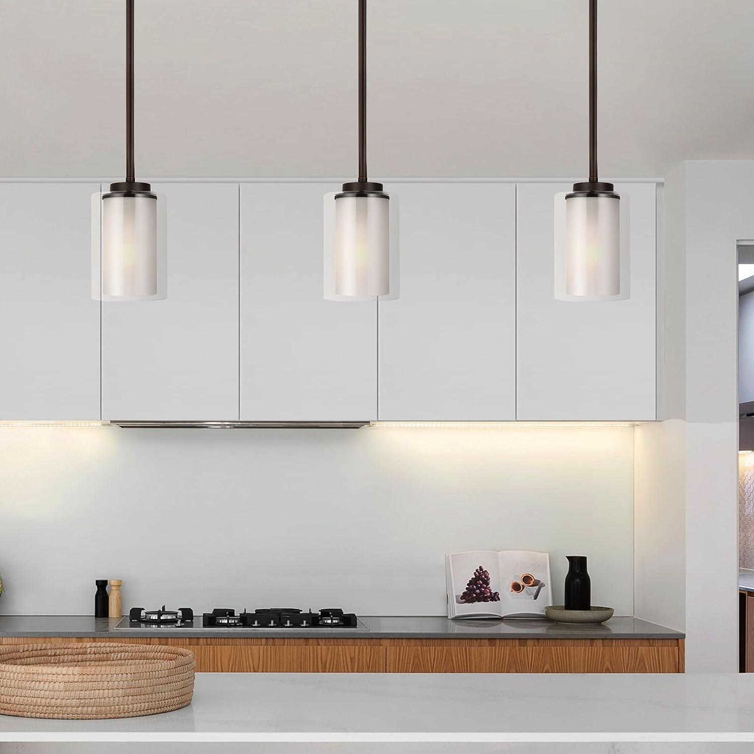 Generation Lighting 6137301-710 Elmwood Park One - Light Mini-Pendant Hanging Modern Fixture, Bronze