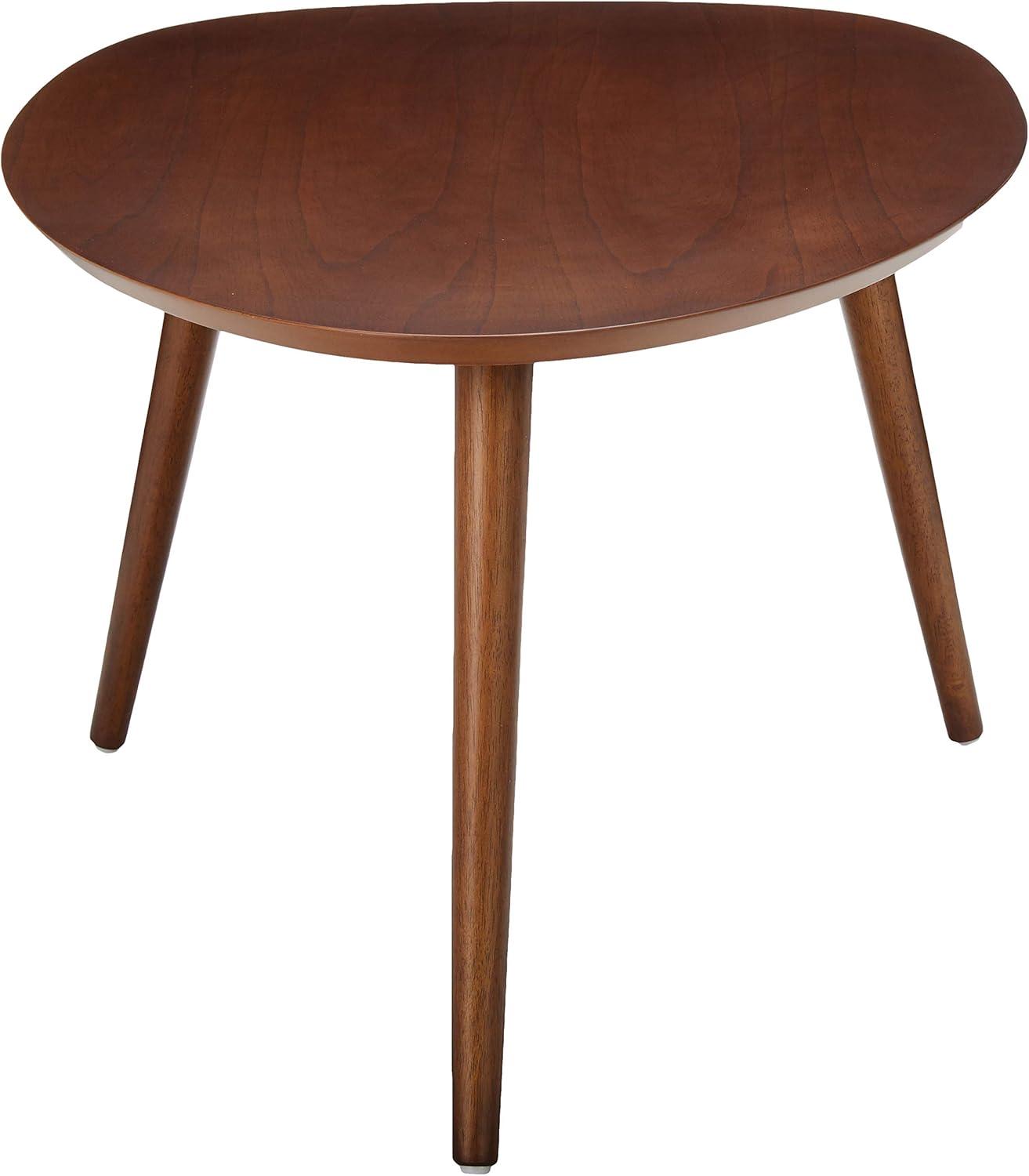 GDF Studio Cilla Mid Century Modern Wood Tripod Coffee Table, Walnut
