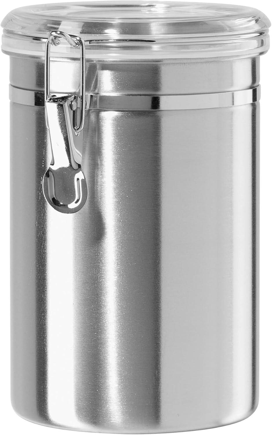 Stainless Steel Clamp Canister w/ Clear Lid