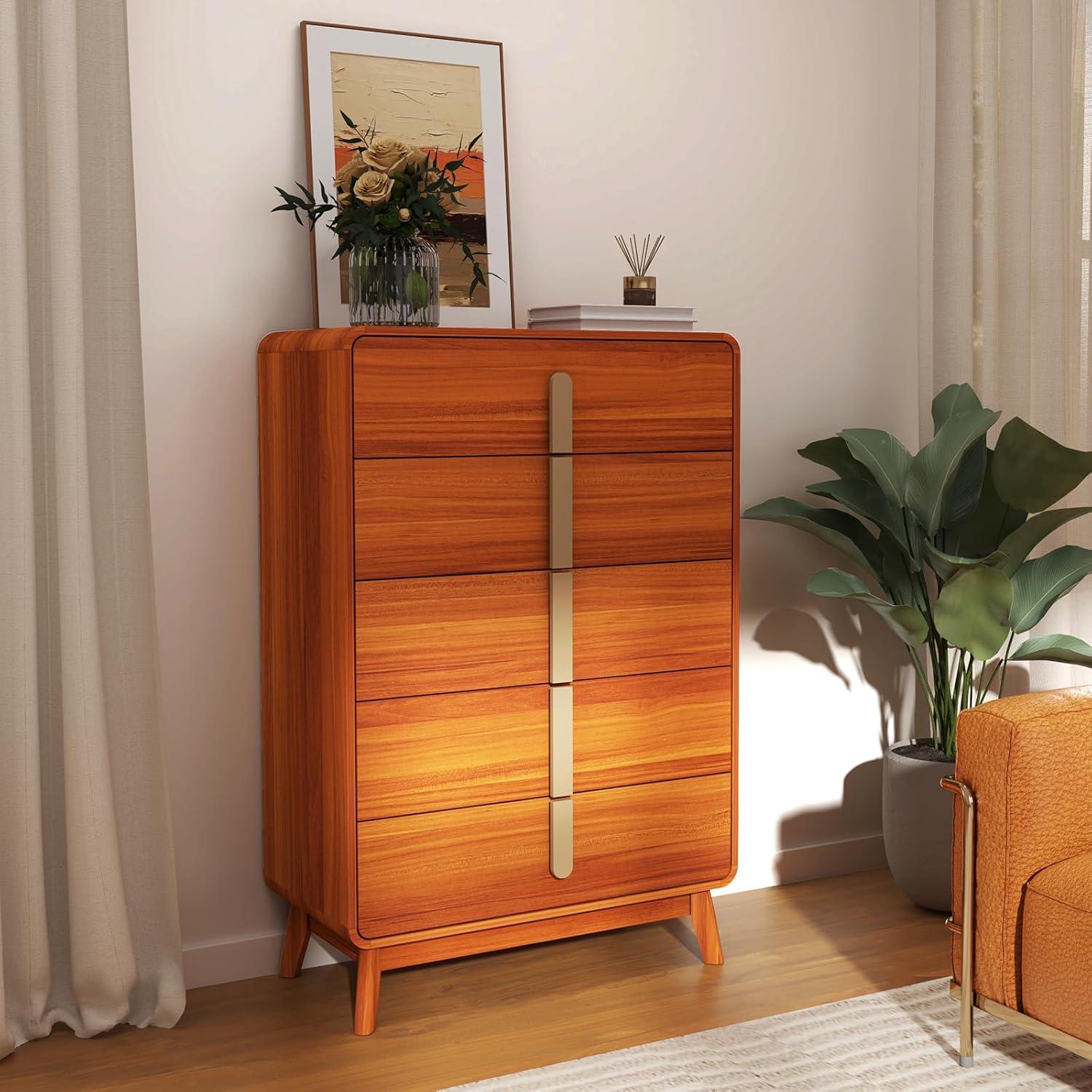 George Oliver Mid Century Modern 5 Drawer Dresser