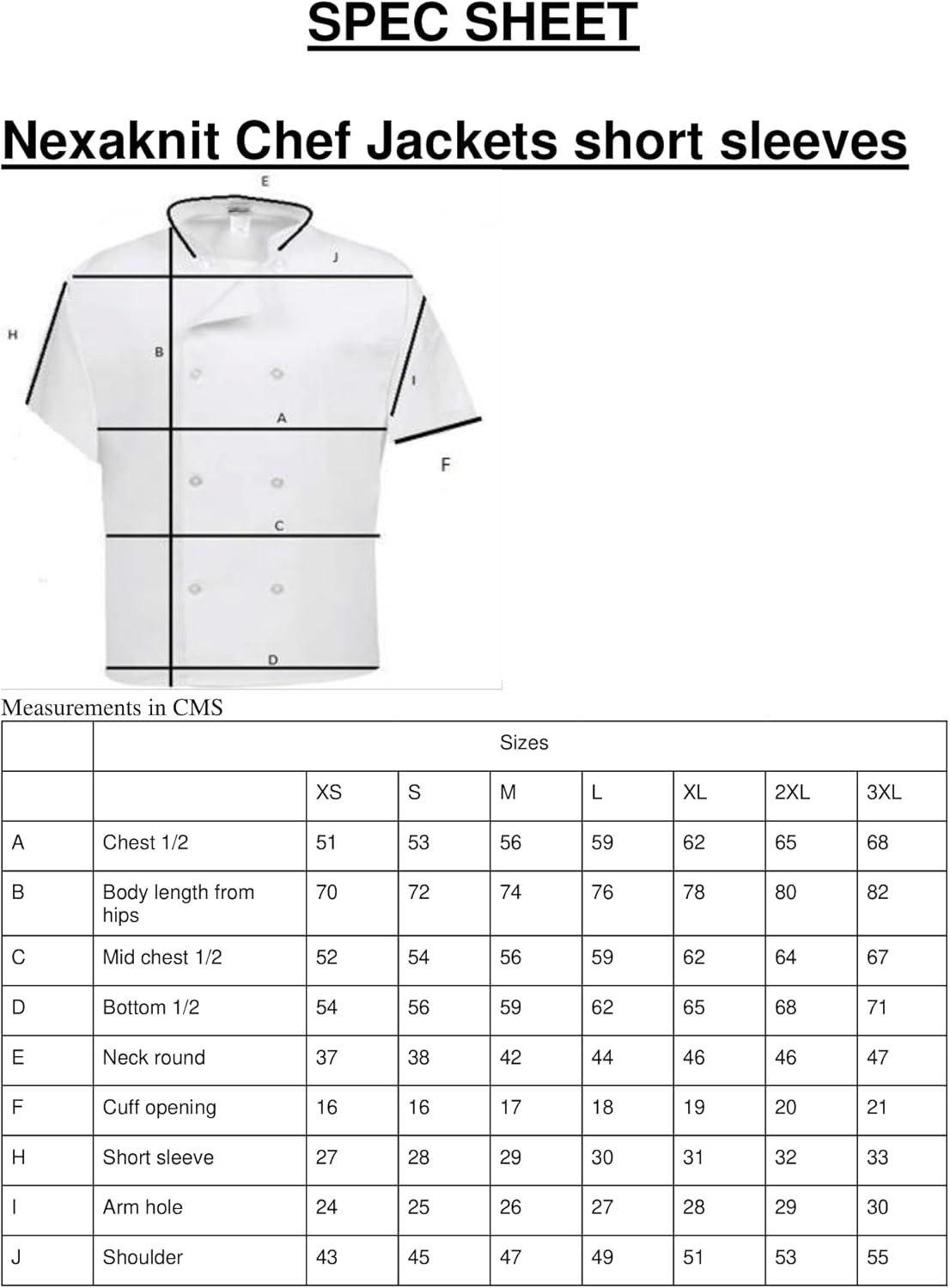 Men's White Short Sleeve Button Chef Coat