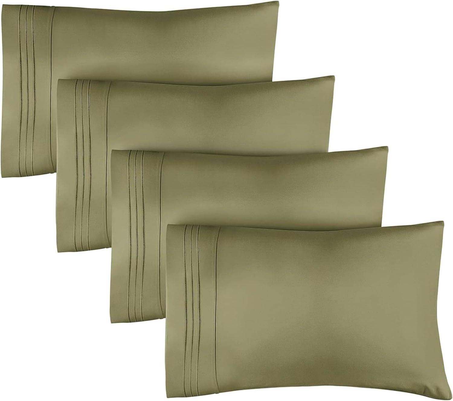 CGK Linens Soft Double Brushed Soft & Cooling Pillowcase - Set of 4