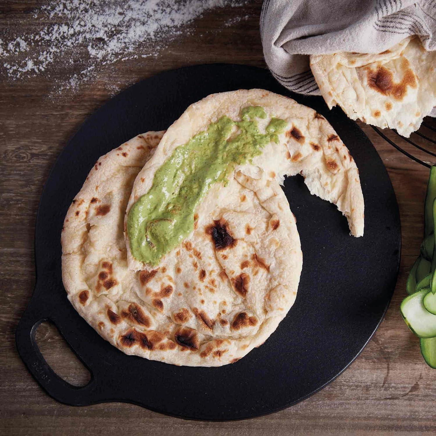 Victoria Victoria Cast Iron Round Reversible Griddle, Seasoned