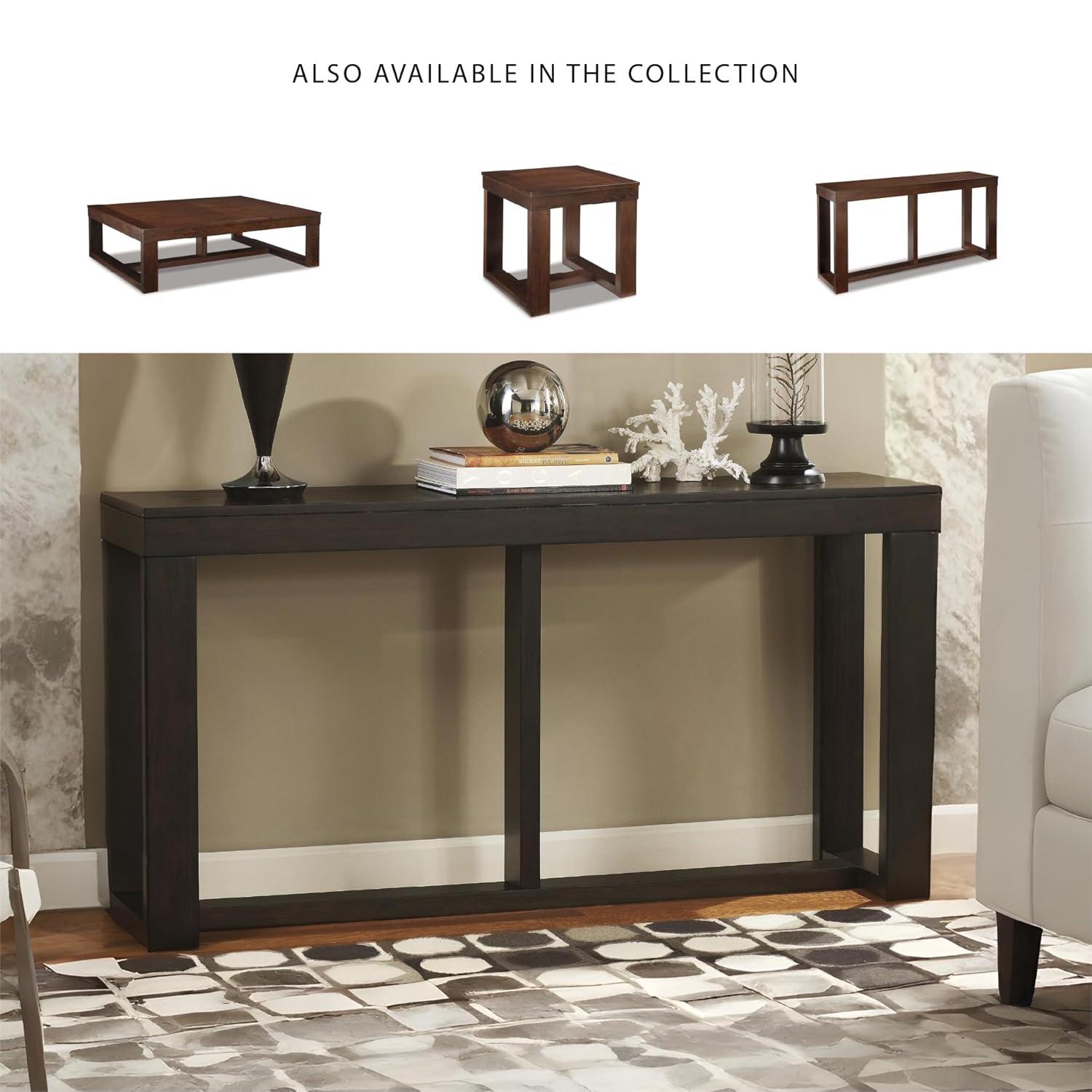 Signature Design by Ashley Contemporary Watson Sofa/Console Table  Dark Brown