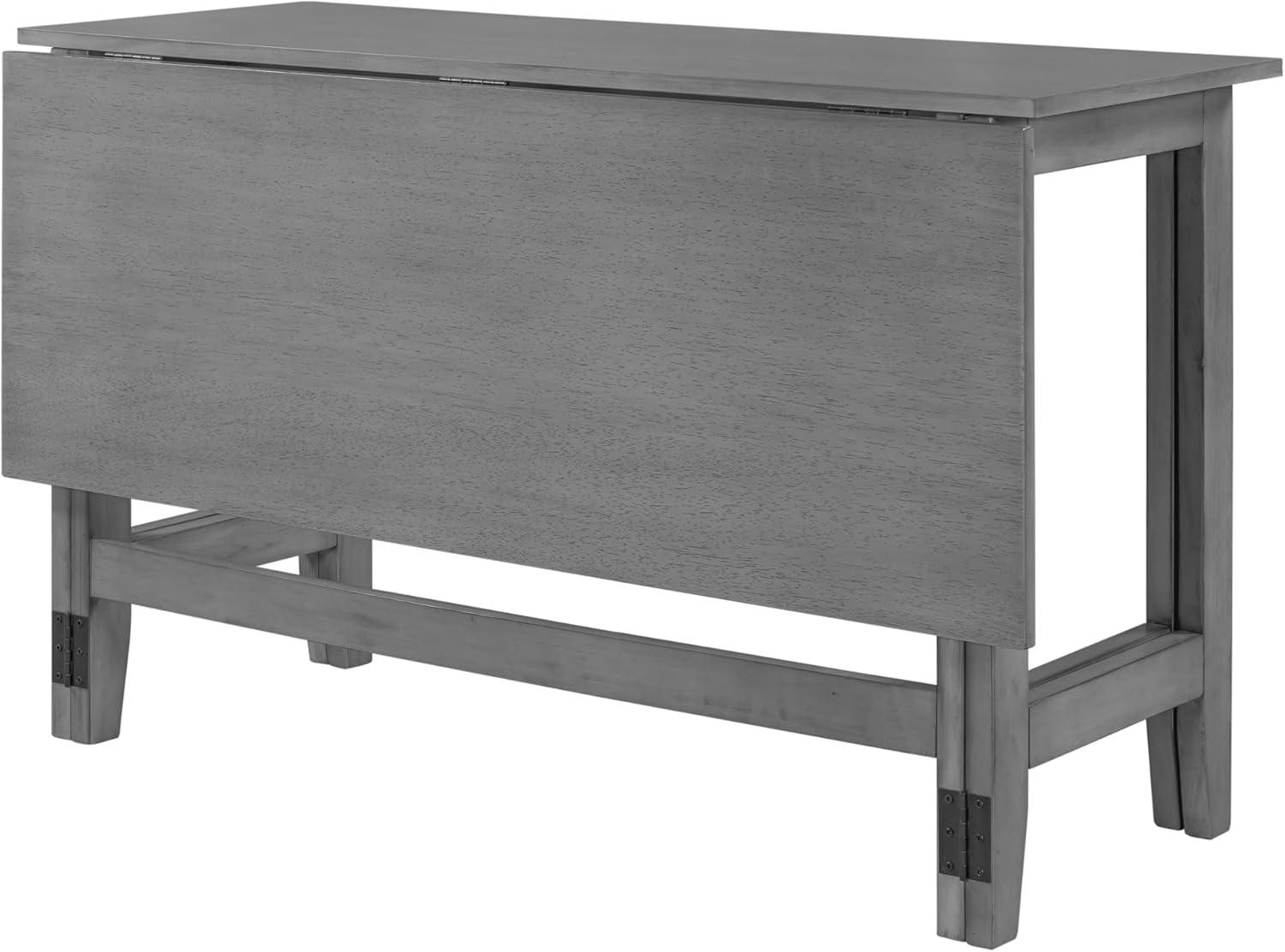 LUMISOL 42"-58" Round Extendable Dining Table, Solid Wood Dining Table with 16" Leaf, Farmhouse Round Kitchen Table with Solid Wood Frame for 4-6, Espresso