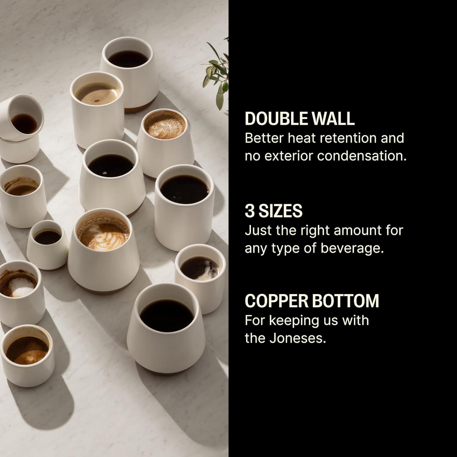 Big Jo' Matte Black and Copper Ceramic Coffee Mug, 12 oz