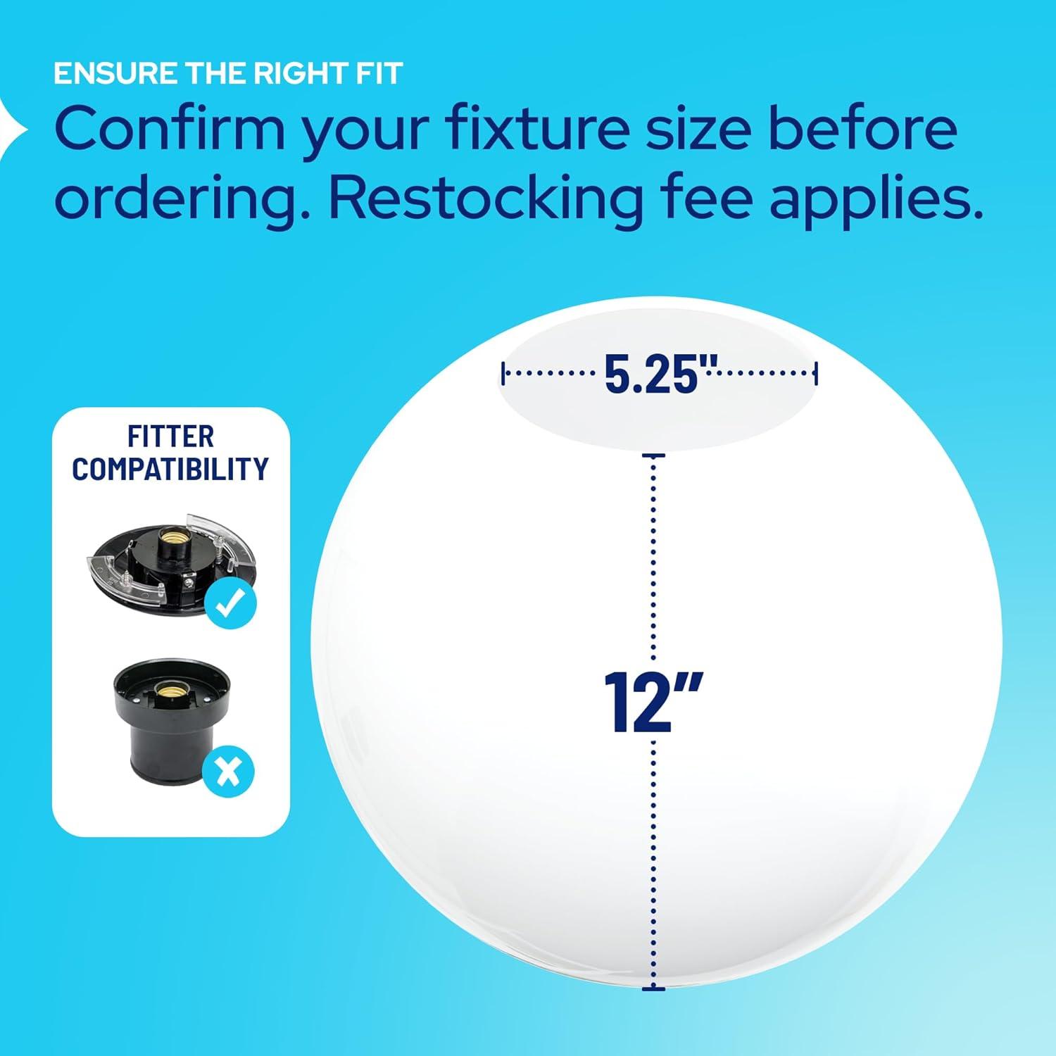 Solus Solus Prismatic Acrylic Sphere Globe with 5.25 in. Diameter Neckless Opening - No Fixture Included