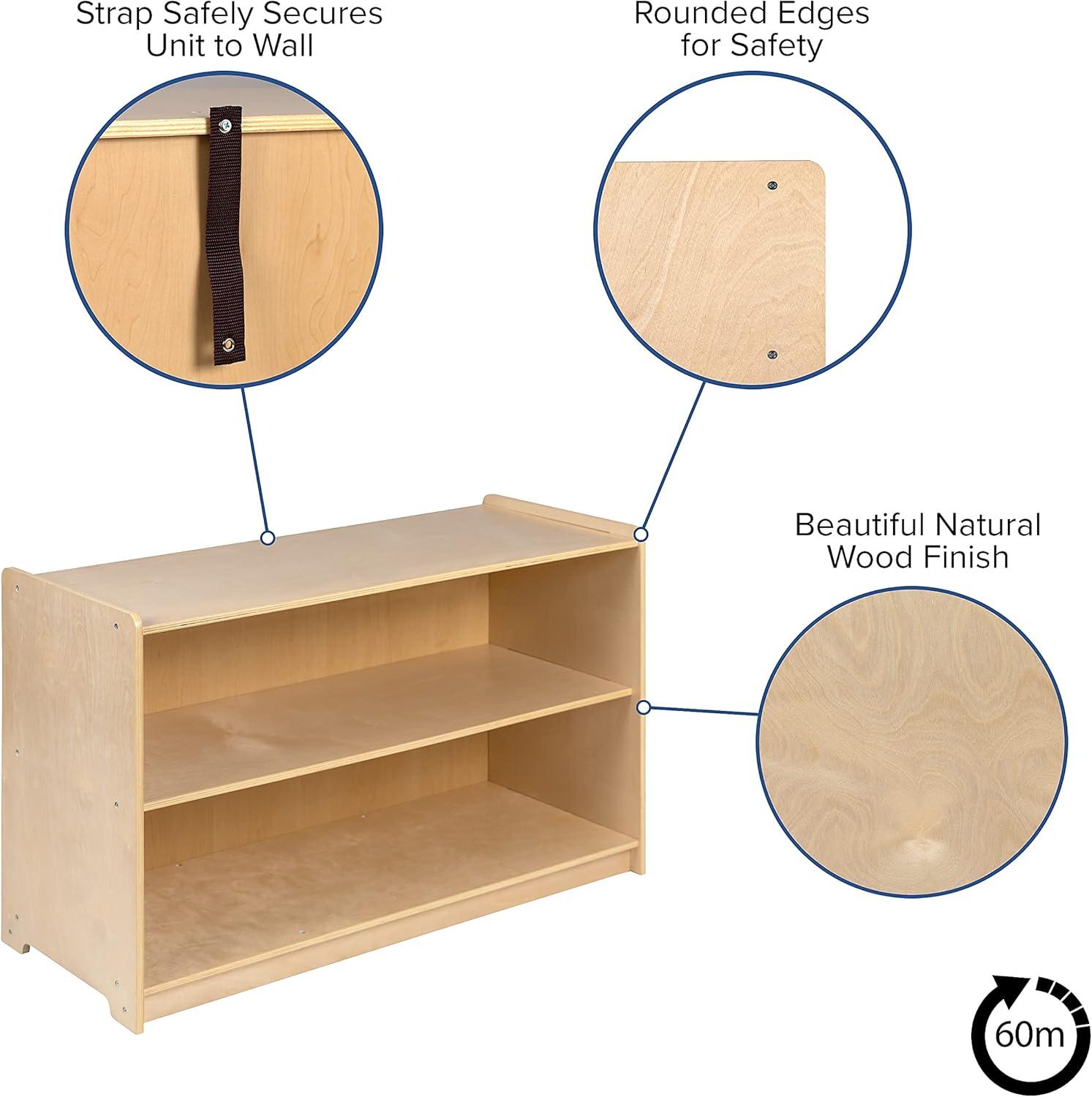 Flash Furniture Bexley Wooden School Classroom Storage Cabinet for Commercial or Home Use