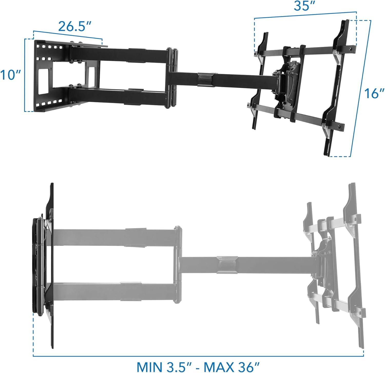 Mount-it Mount-It! Full Motion Wall Bracket TV Mount | 36 in. Extended Articulating Arm Fits 42 to 90 in. TVs