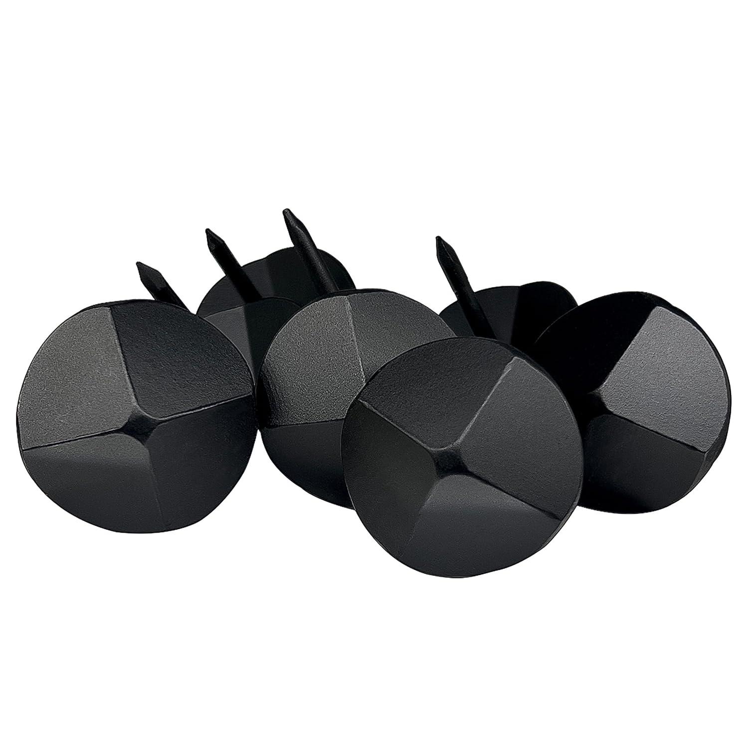 Sidco Supply 50 Pack - 1.20 Inch Iron Clavos - Decorative Nails - Black - Upholstery Tacks - Clavos - Pyramid - Antique Rustic Accent for Wood, Decorative Door Studs, Farm Barn Door, Furniture Nails