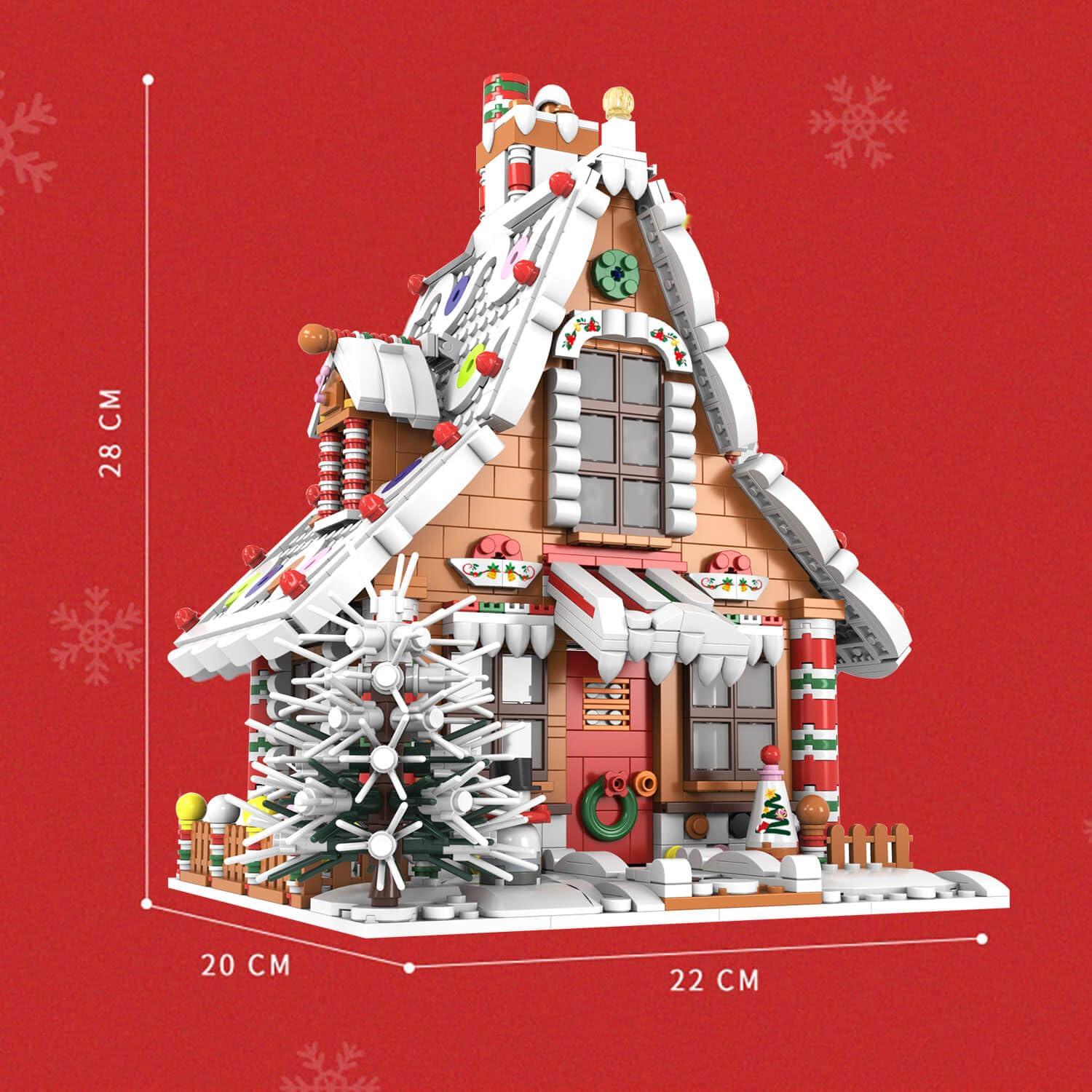 Christmas Gingerbread House Ornaments Building Set Toys, ​with Led Light, for Kids, Boys, Girls & Adults, Christmas Decorations for Tabletop & Home, Advent Calendar 2025 (1620 Pieces)