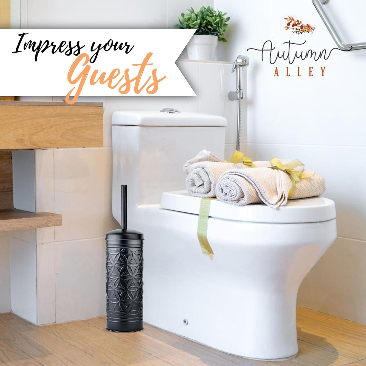 Autumn Alley Alley Metal Toilet Brush And Holder