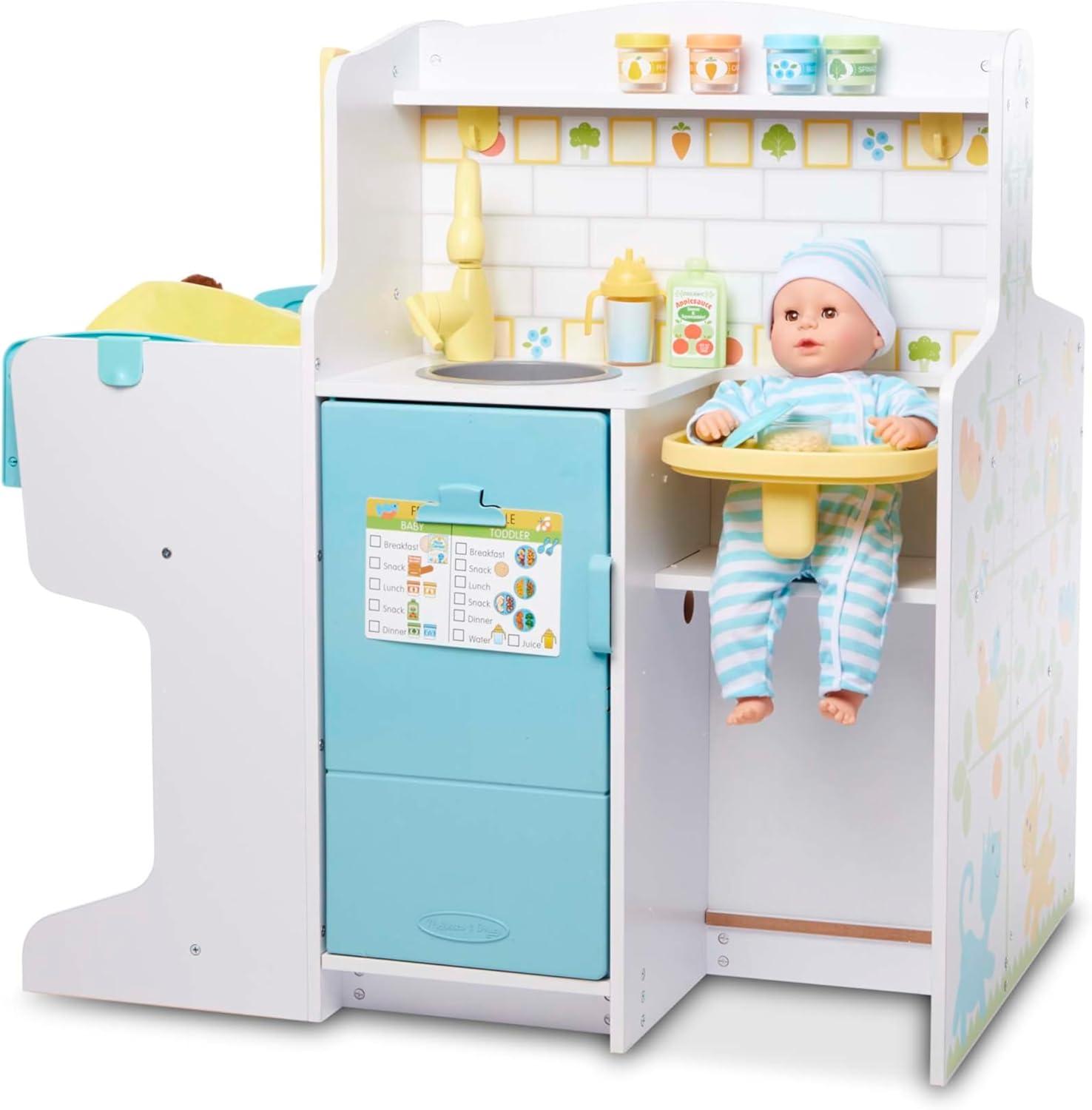 Melissa & Doug Mine to Love Baby Care Activity Center for Dolls - Kitchen, Nursery, Bathing-Changing