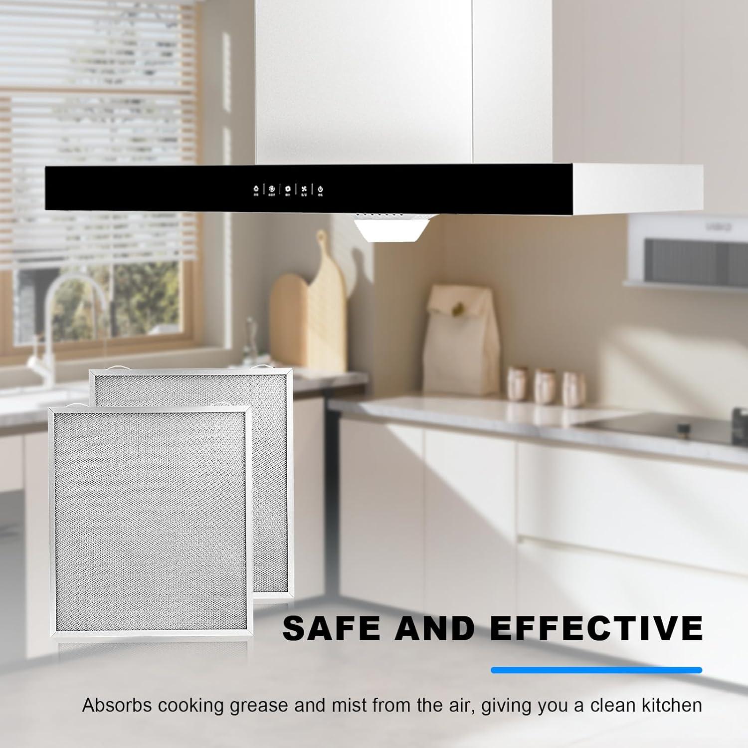 S99010430-002 Range Hood Filter Replacement – 13-7/8'' x 15-3/4" 4512880 Compatible with B.roan N.utone HPF30 Range Hood Filters Pack 2