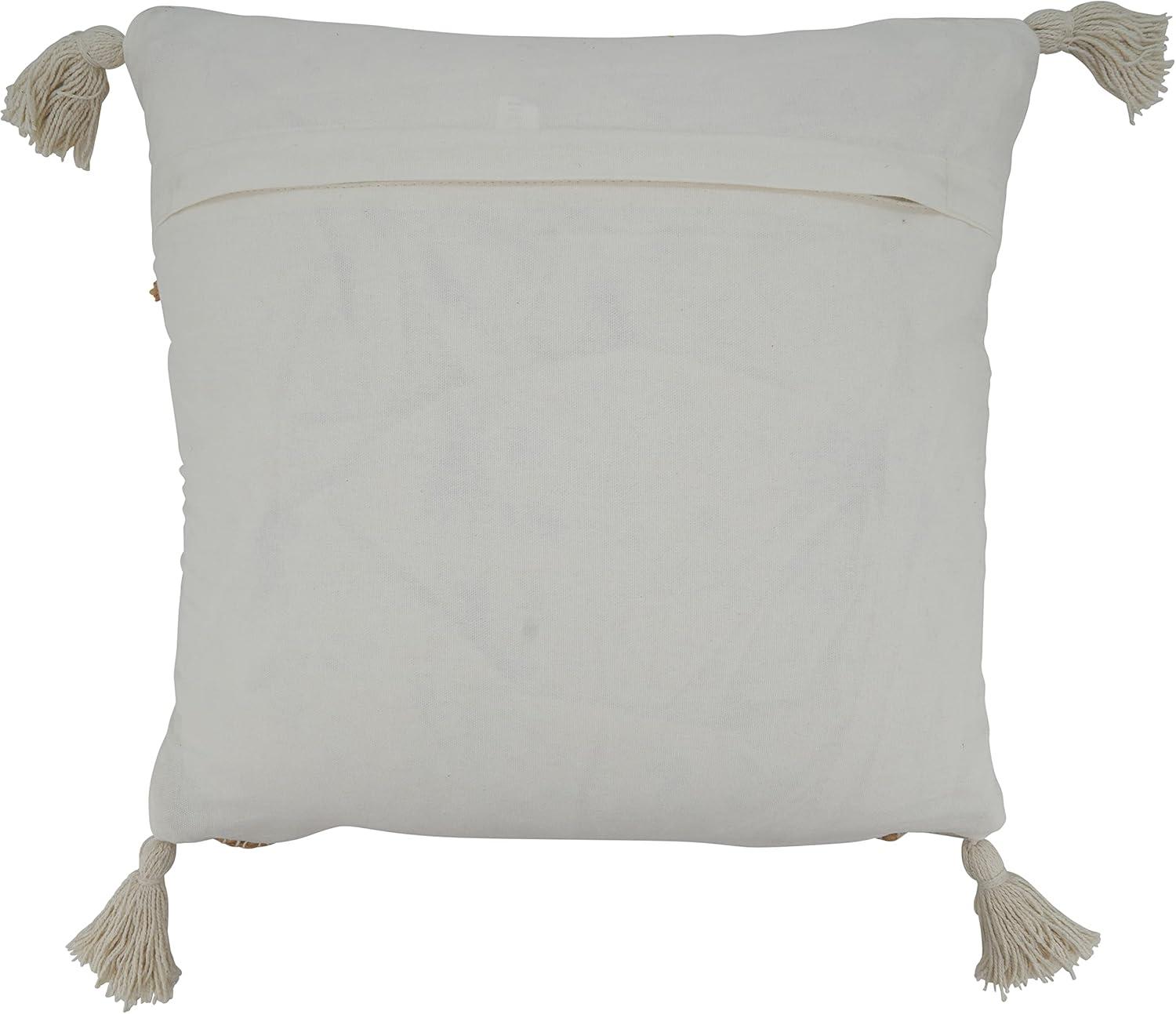 Saro Aziza Collection Tassels Cotton Pillow Cover
