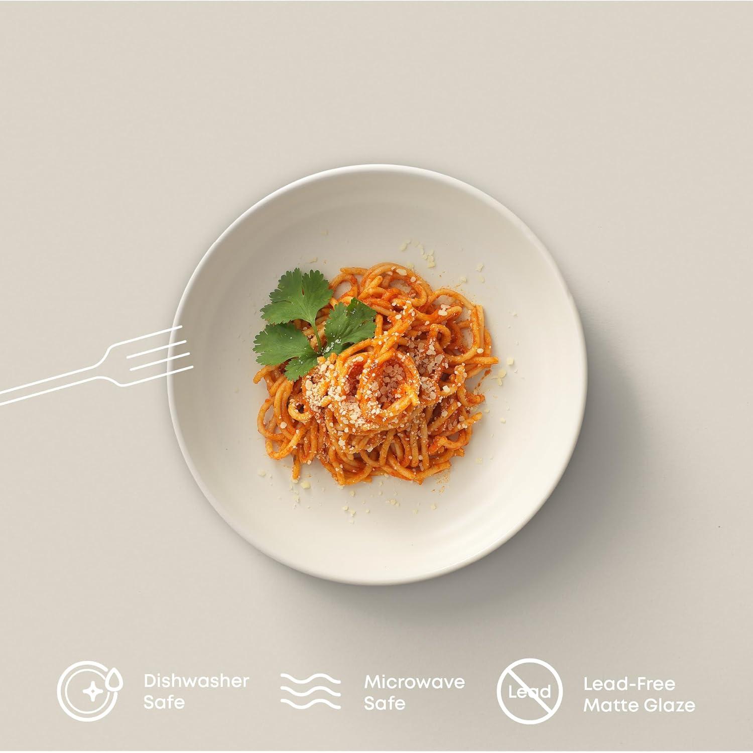 JoyJolt JoyJolt Mesa 4pc Stoneware Pasta Bowl set, 40oz (Set of 4)