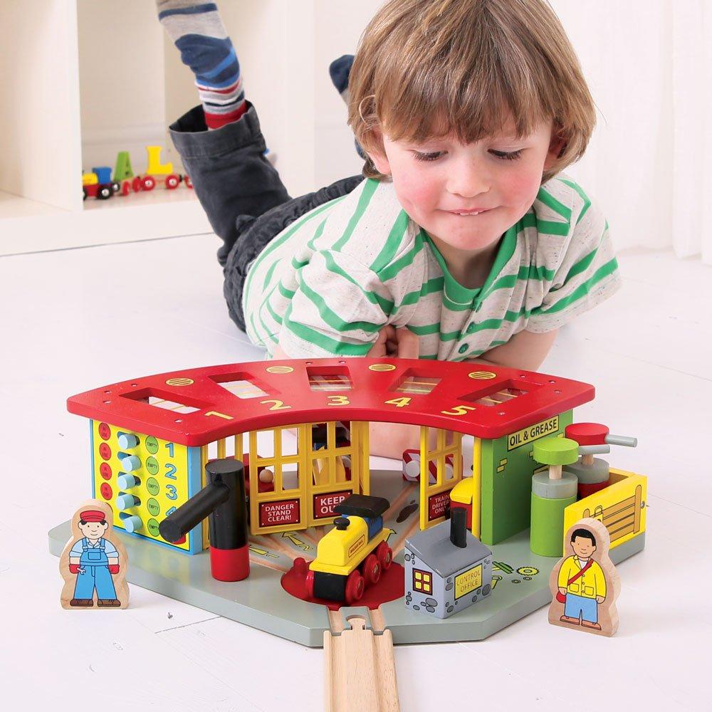 Bigjigs Rail Five Way Engine Shed