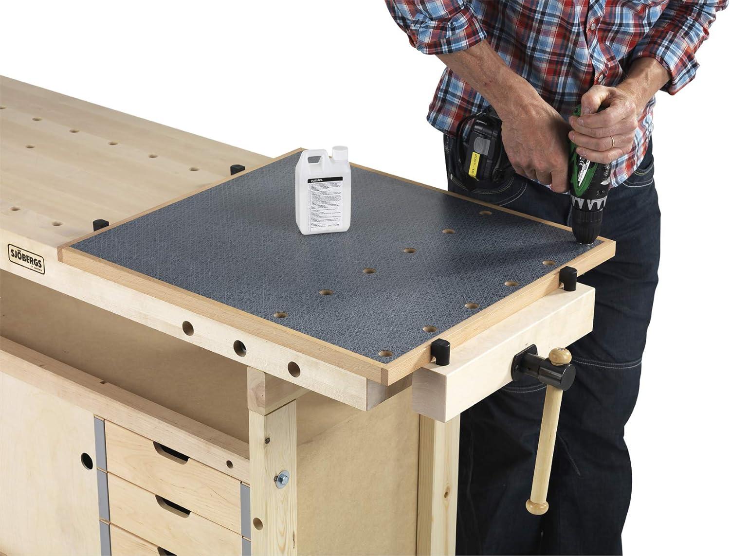 Compact Nordic Birch Workbench with Dual Vises for Hobbyists