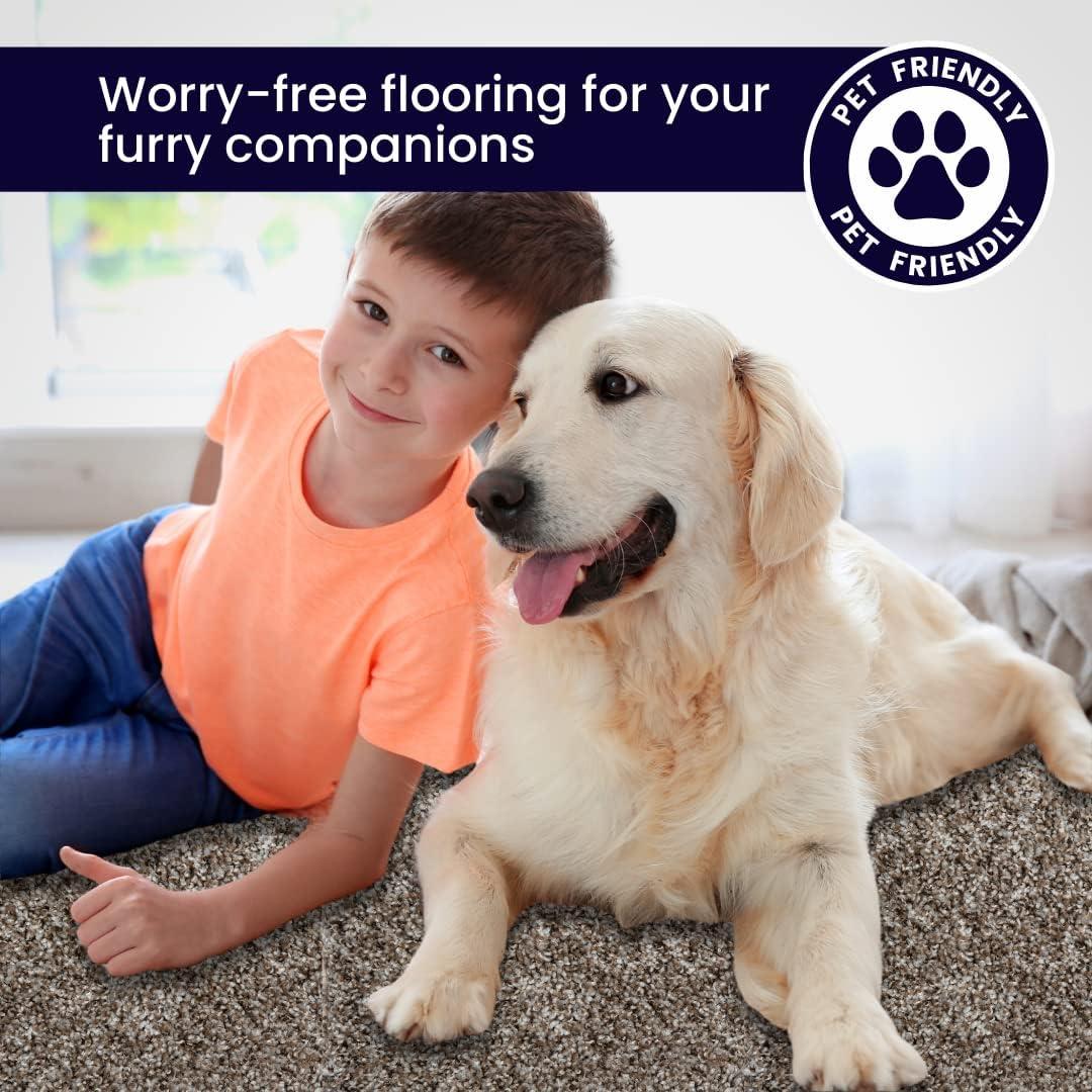 Smart Squares Walk in The Park Premium Made in The USA Carpet Tiles 18x18 Inch, Soft Padded, Seamless Appearance, Peel and Stick for Easy DIY Installation (10 Tiles - 22.5 Sq Ft, 377 Lace Agate)