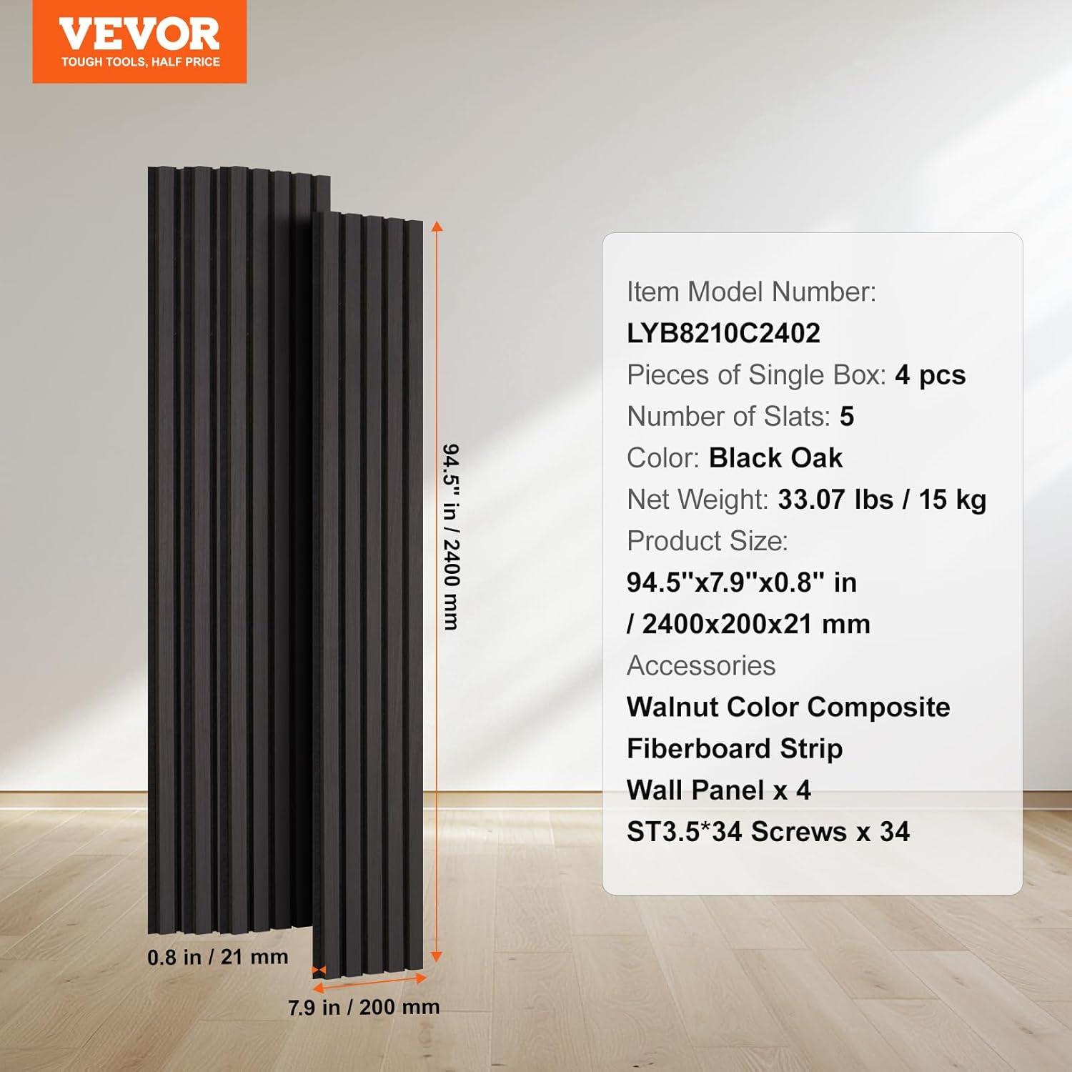 VEVOR Wood Slat Acoustic Panels for Modern Wall Decor
