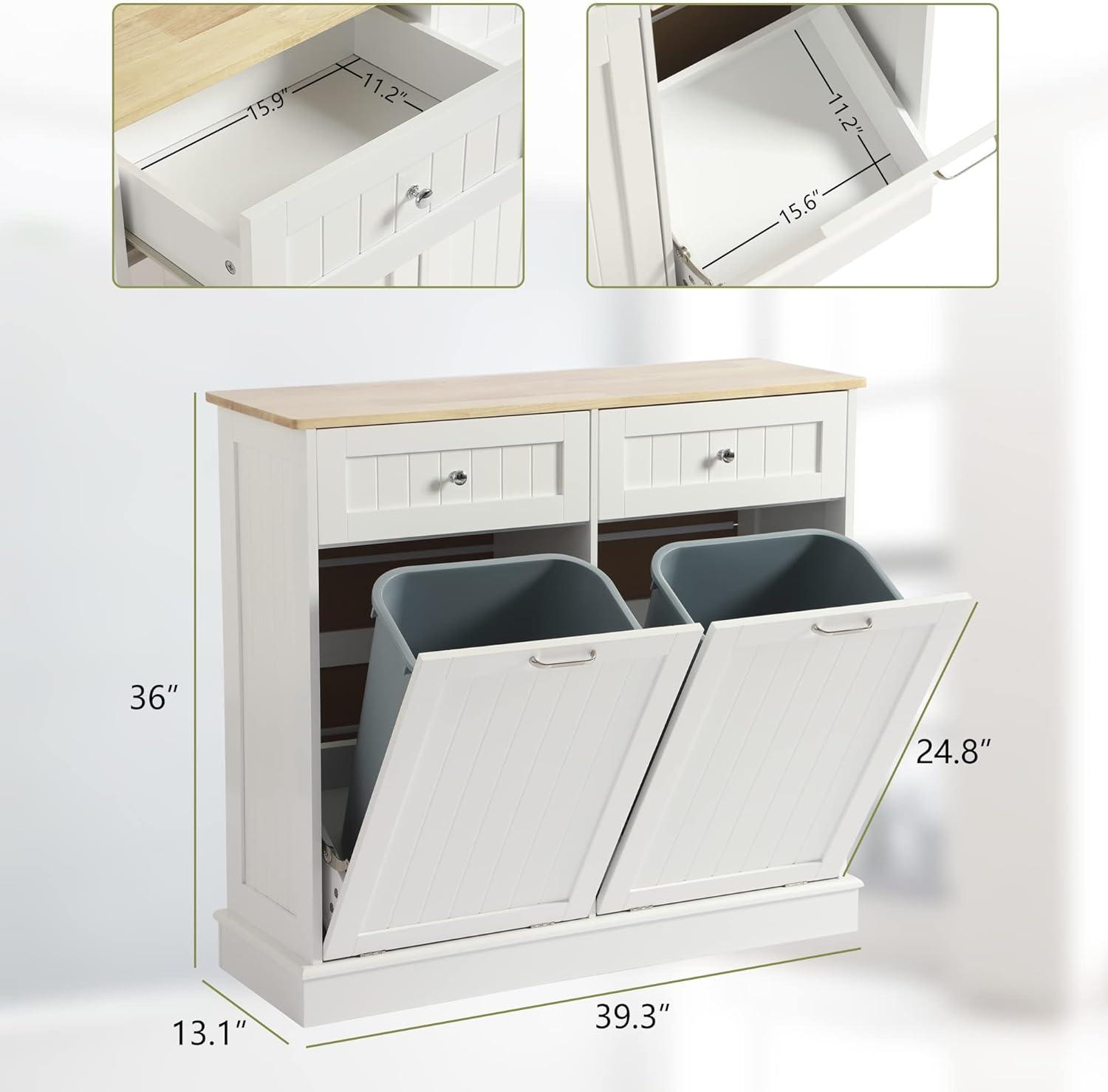 Double Tilt Out Trash Kitchen Cabinet