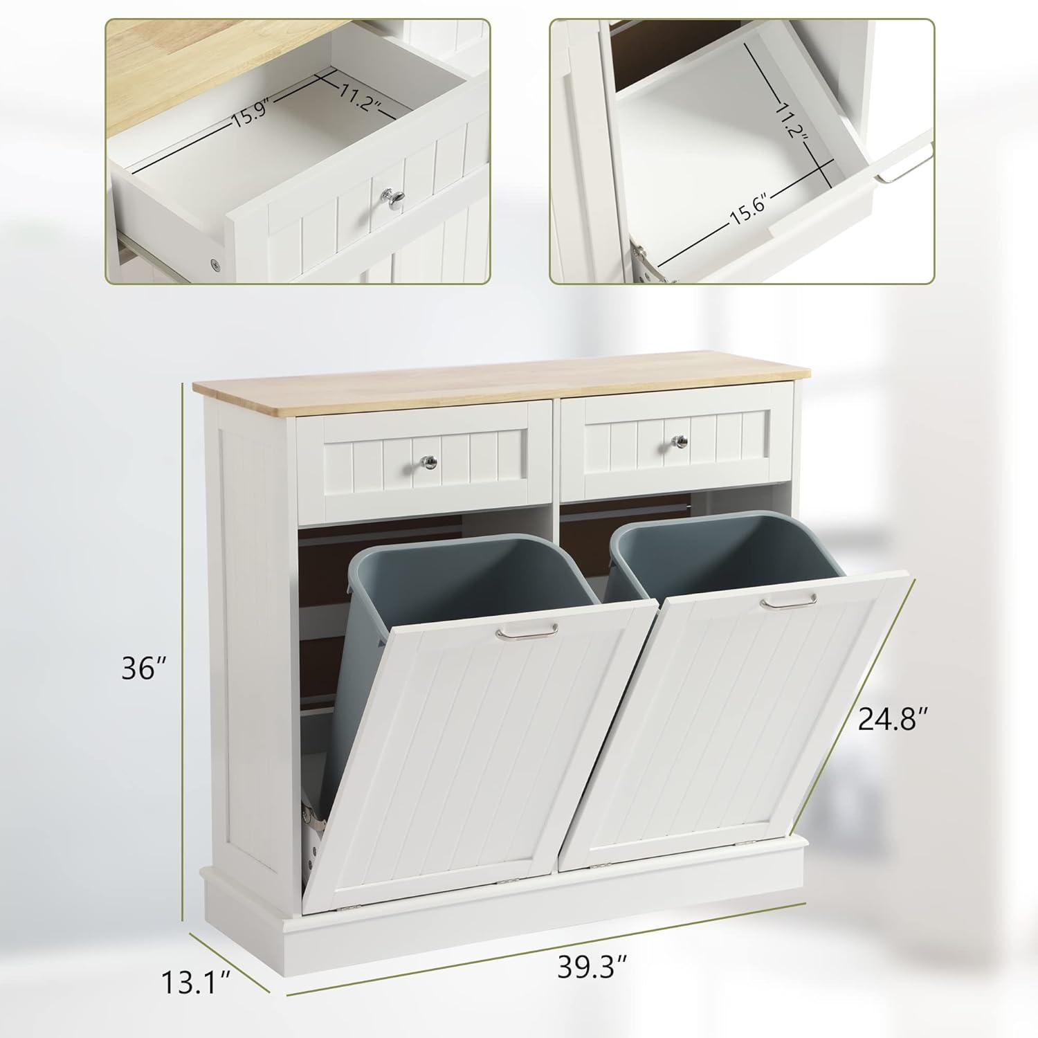 Double Tilt Out Trash Kitchen Cabinet